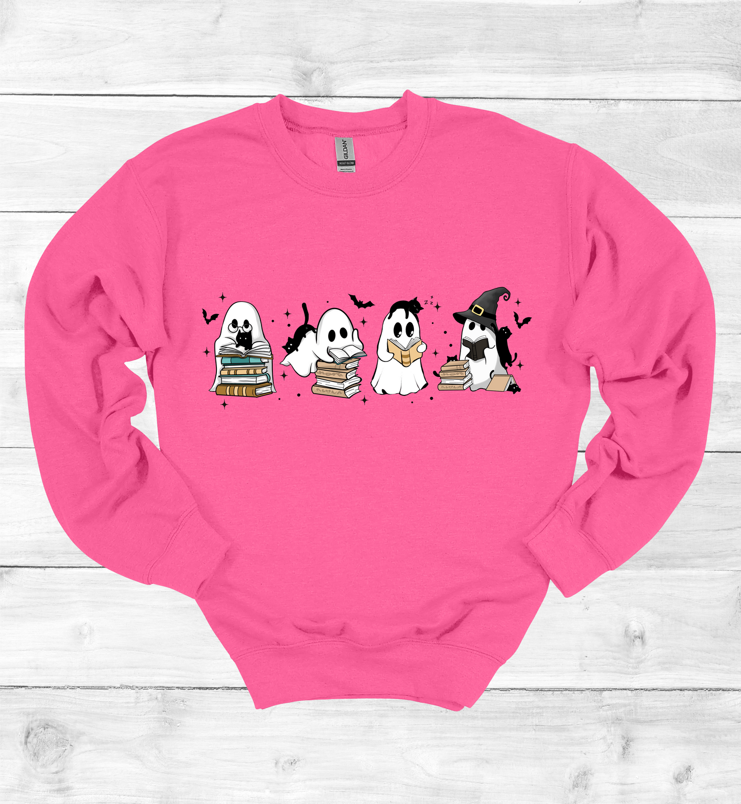 Halloween Ghost Reading Books Sweatshirt