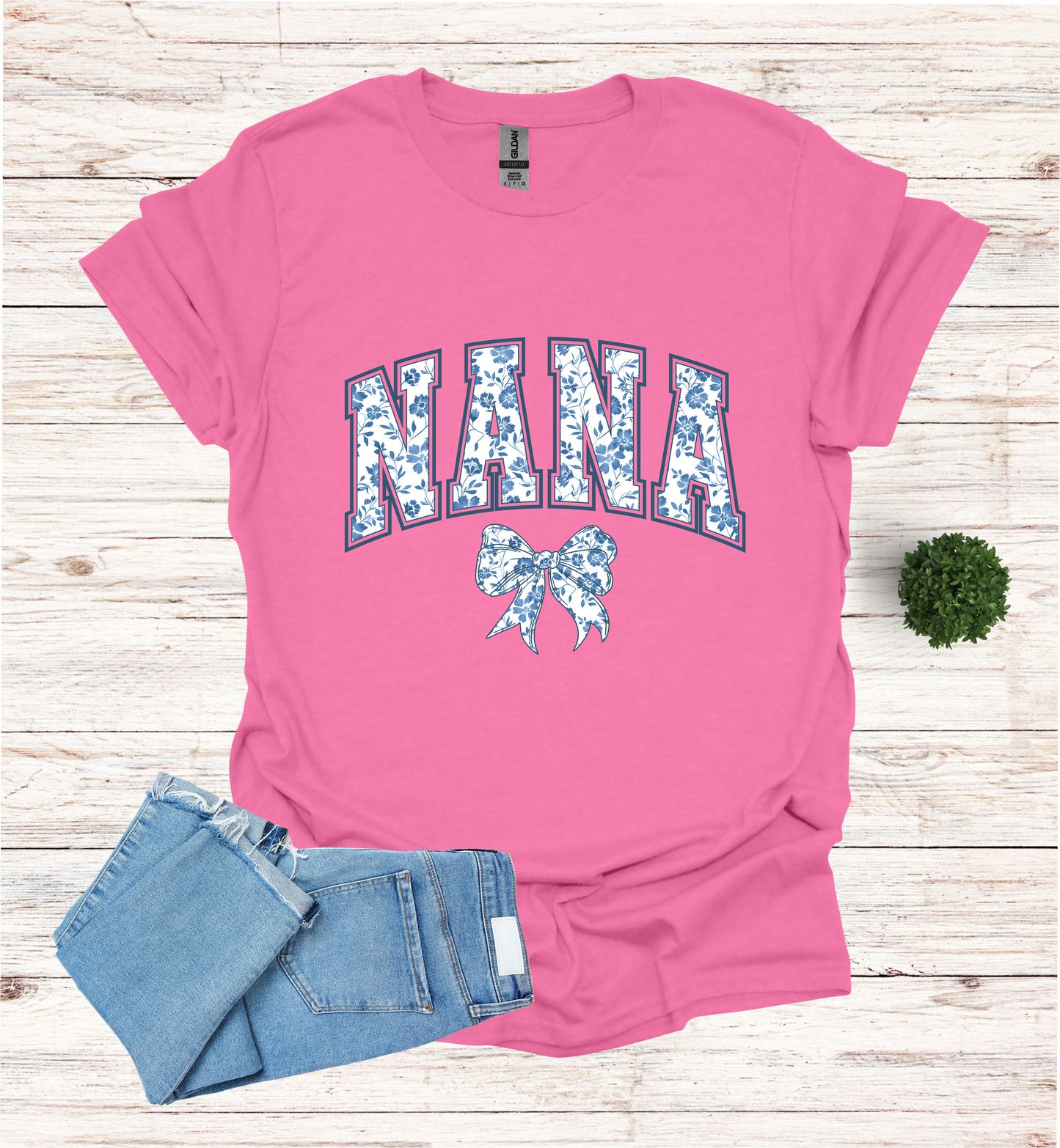 Nana Chinoiserie Blue Coquette T-Shirt
