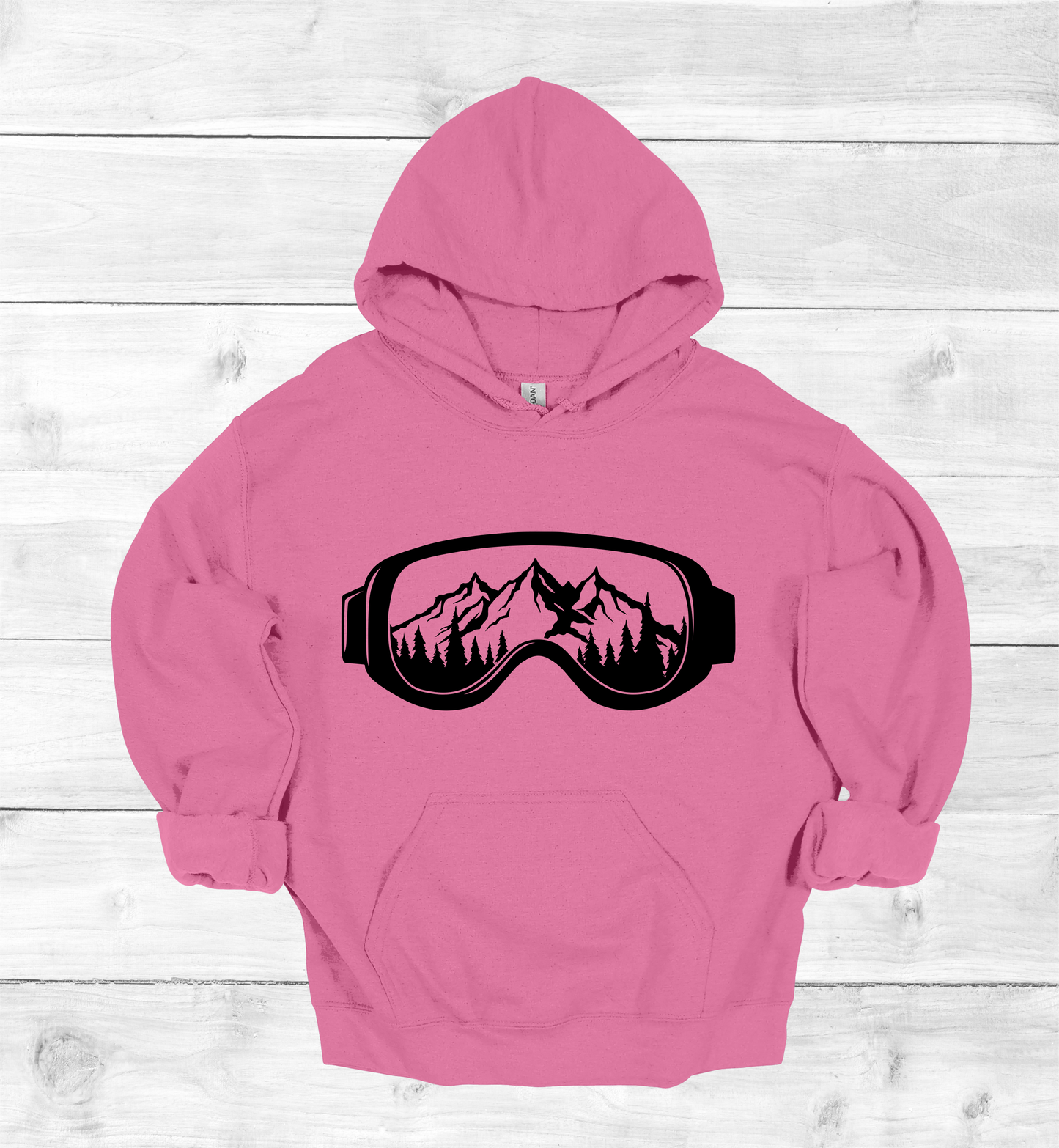 Snow Goggles Mountain Scene Hoodie