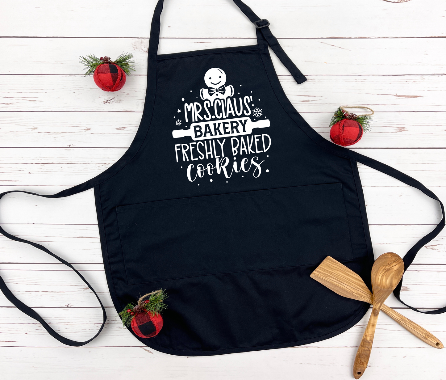 Mrs. Claus Bakery Freshly baked Cookies apron