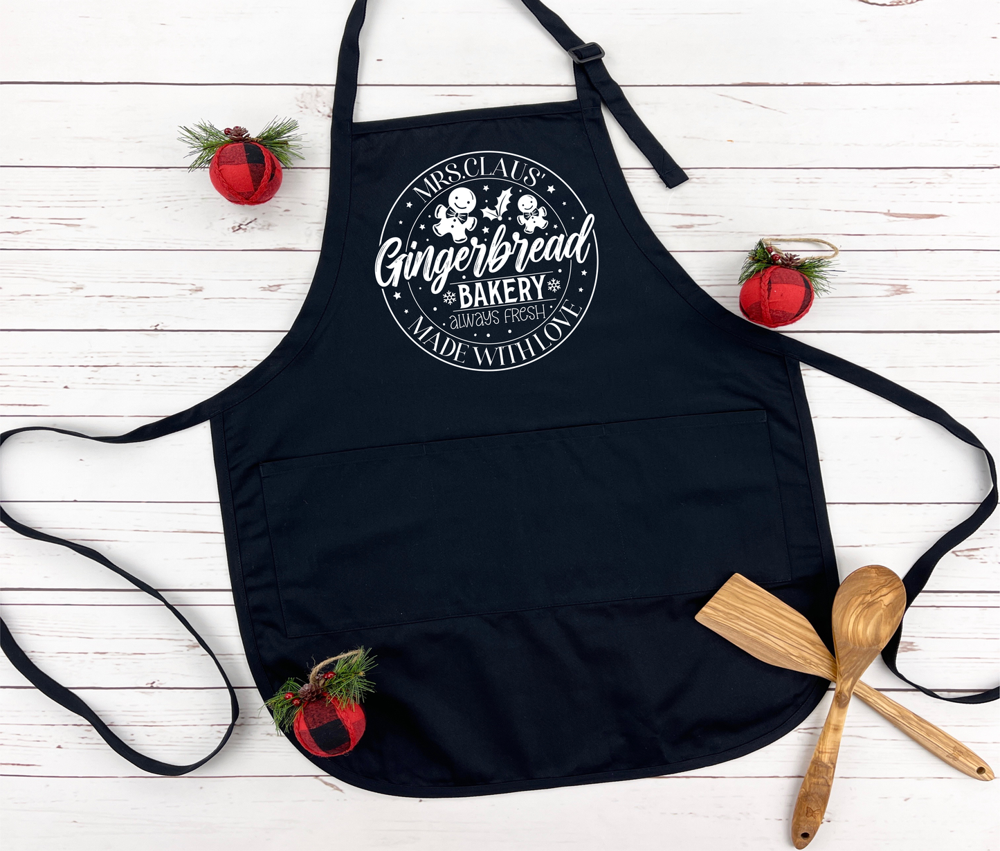 Mrs. Claus Ginger Bread Bakery apron