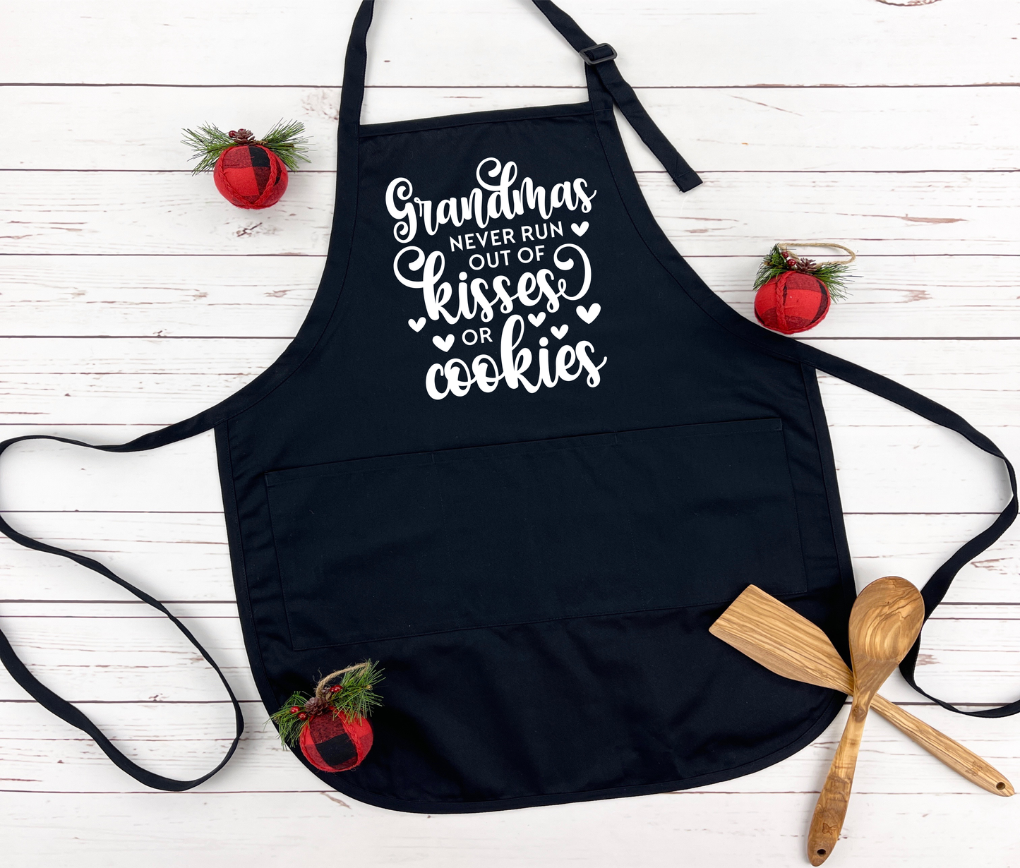 Grandmas never runs out of kisses or cookies apron