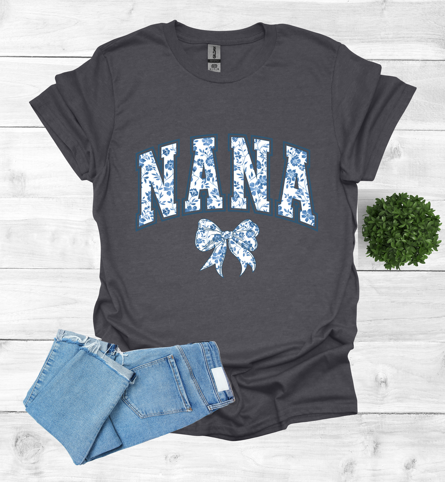 Nana Chinoiserie Blue Coquette T-Shirt