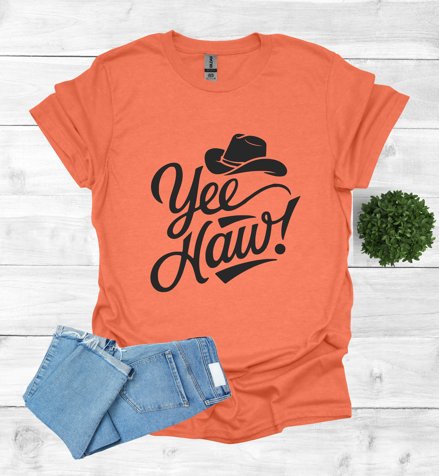 YEE HAW With A Cowboy Hat Shirt