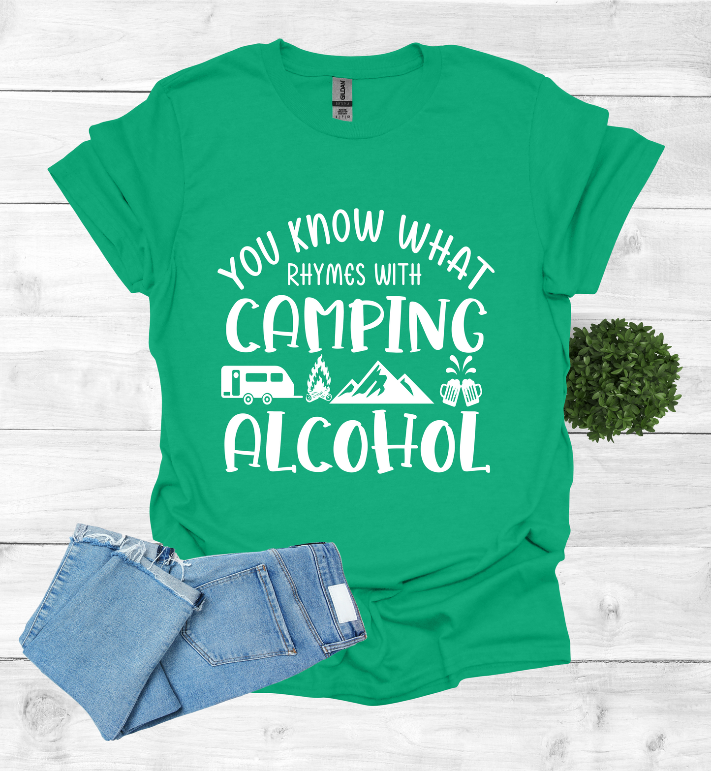 Camping Rhymes with Alcohol Shirt