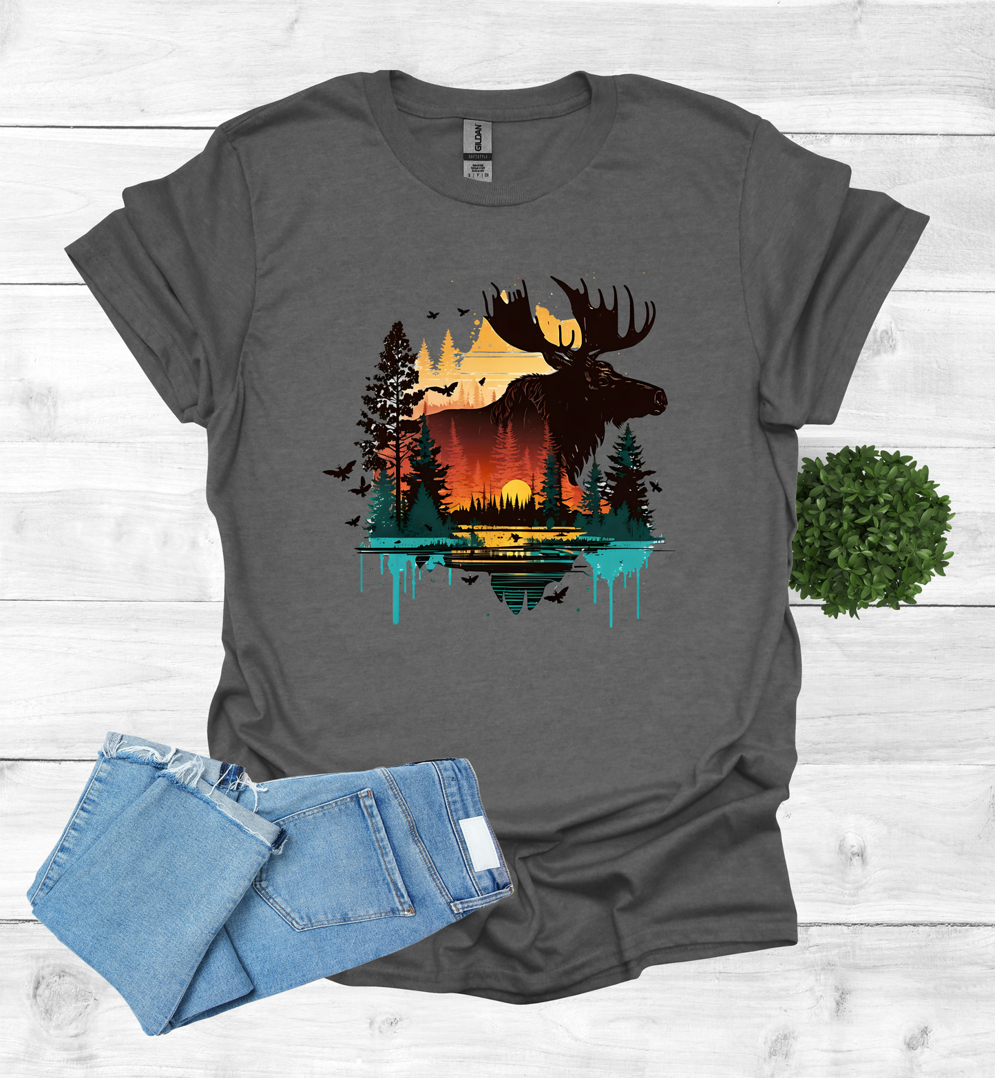 Colorful Moose T-Shirt