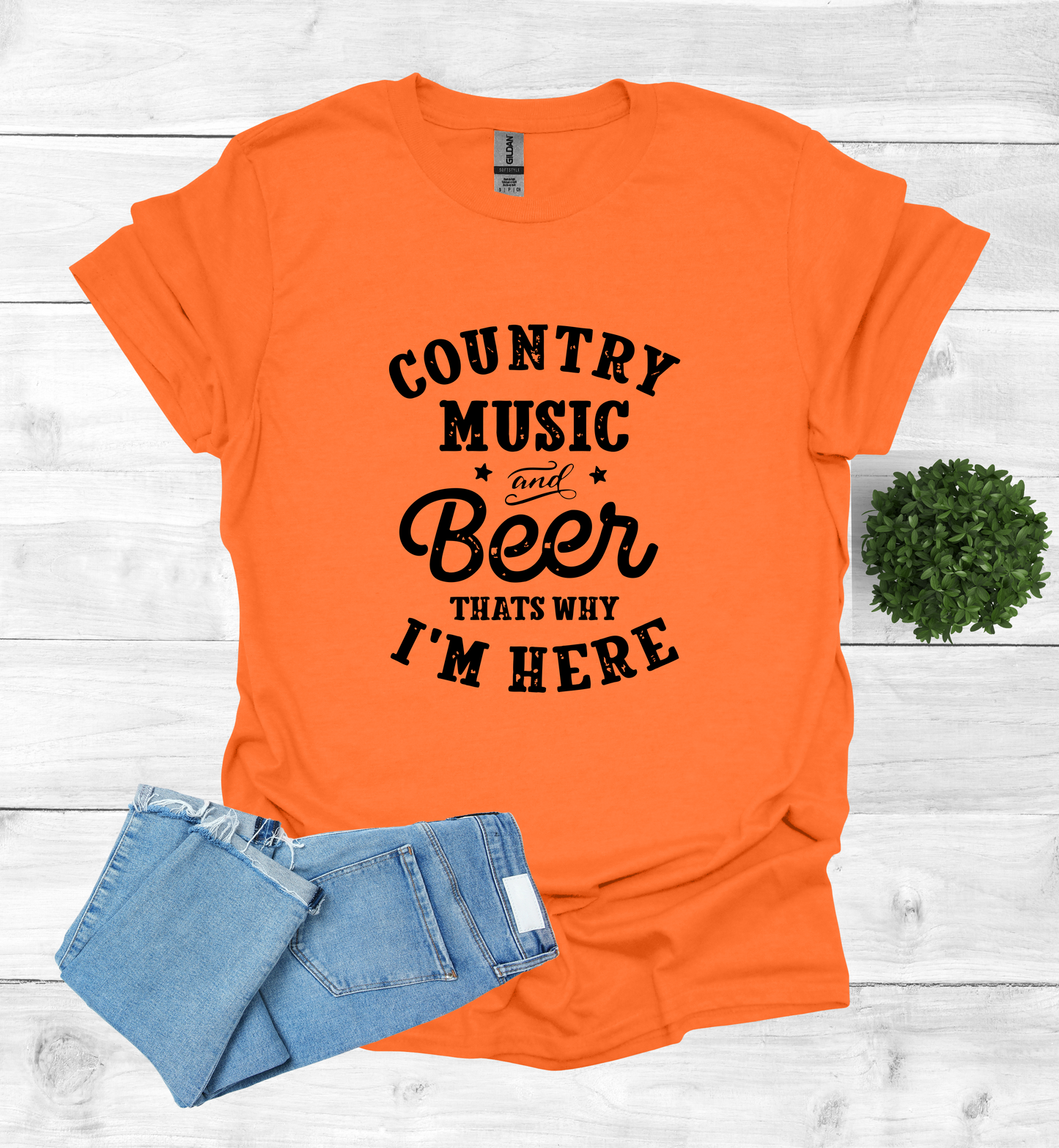 Country Music and Beer That's Why I'm Here T-Shirt