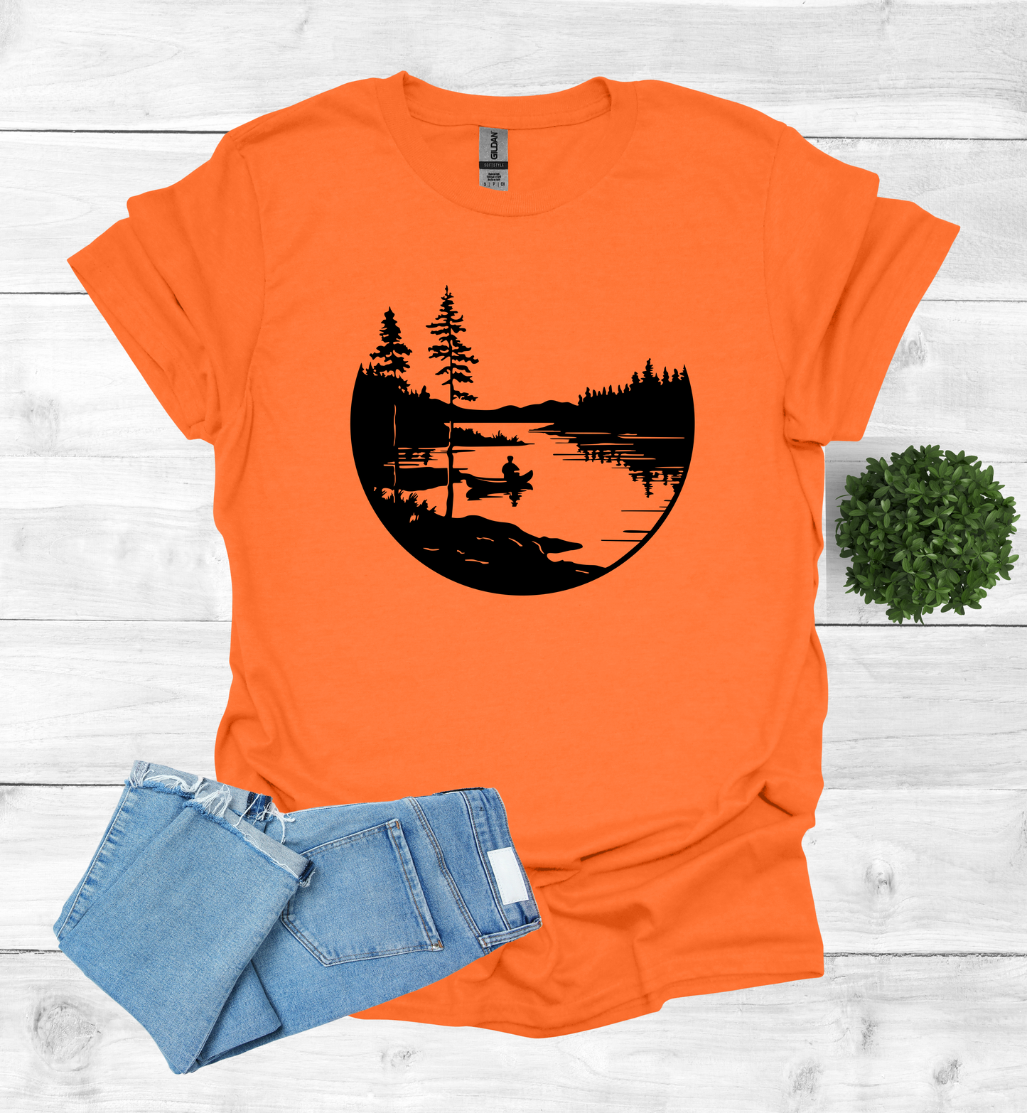 Canoeing Scene in the Wilderness