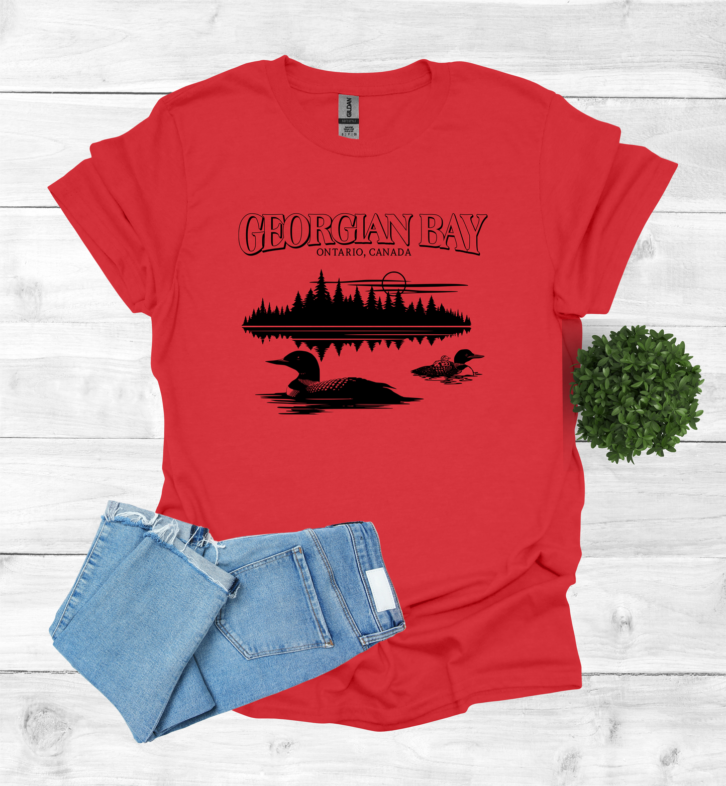 Georgian Bay with Loons T-Shirt