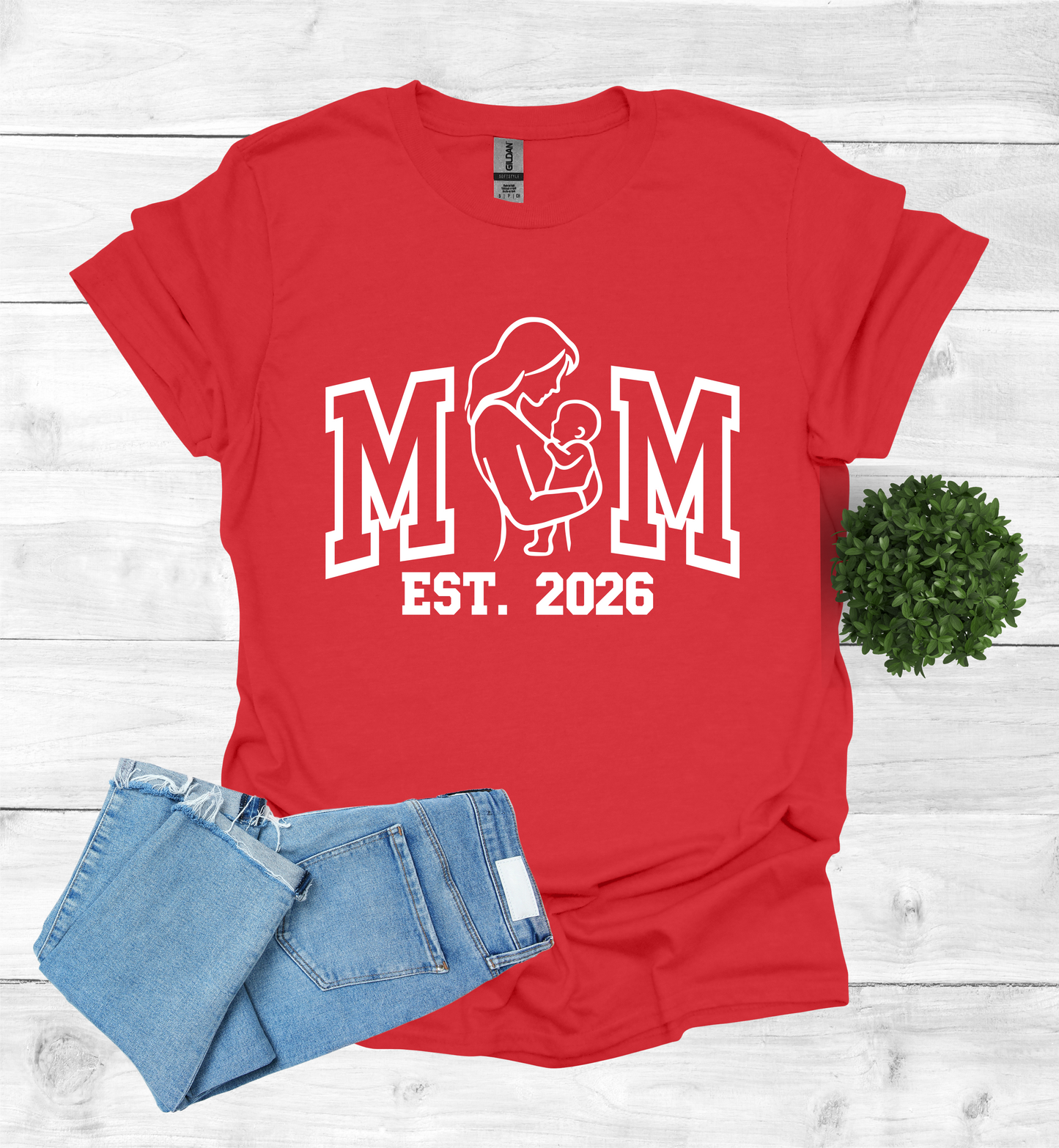 Mom EST 2026 shirt