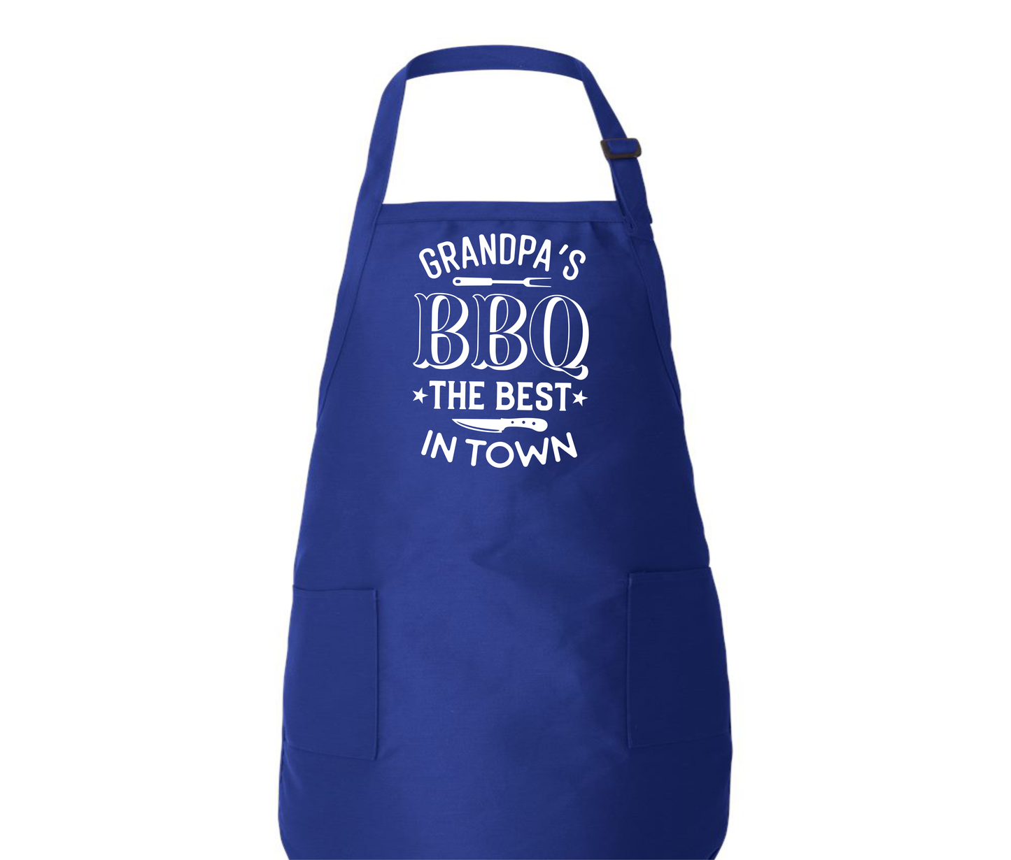Grandpas BBQ the best in town apron