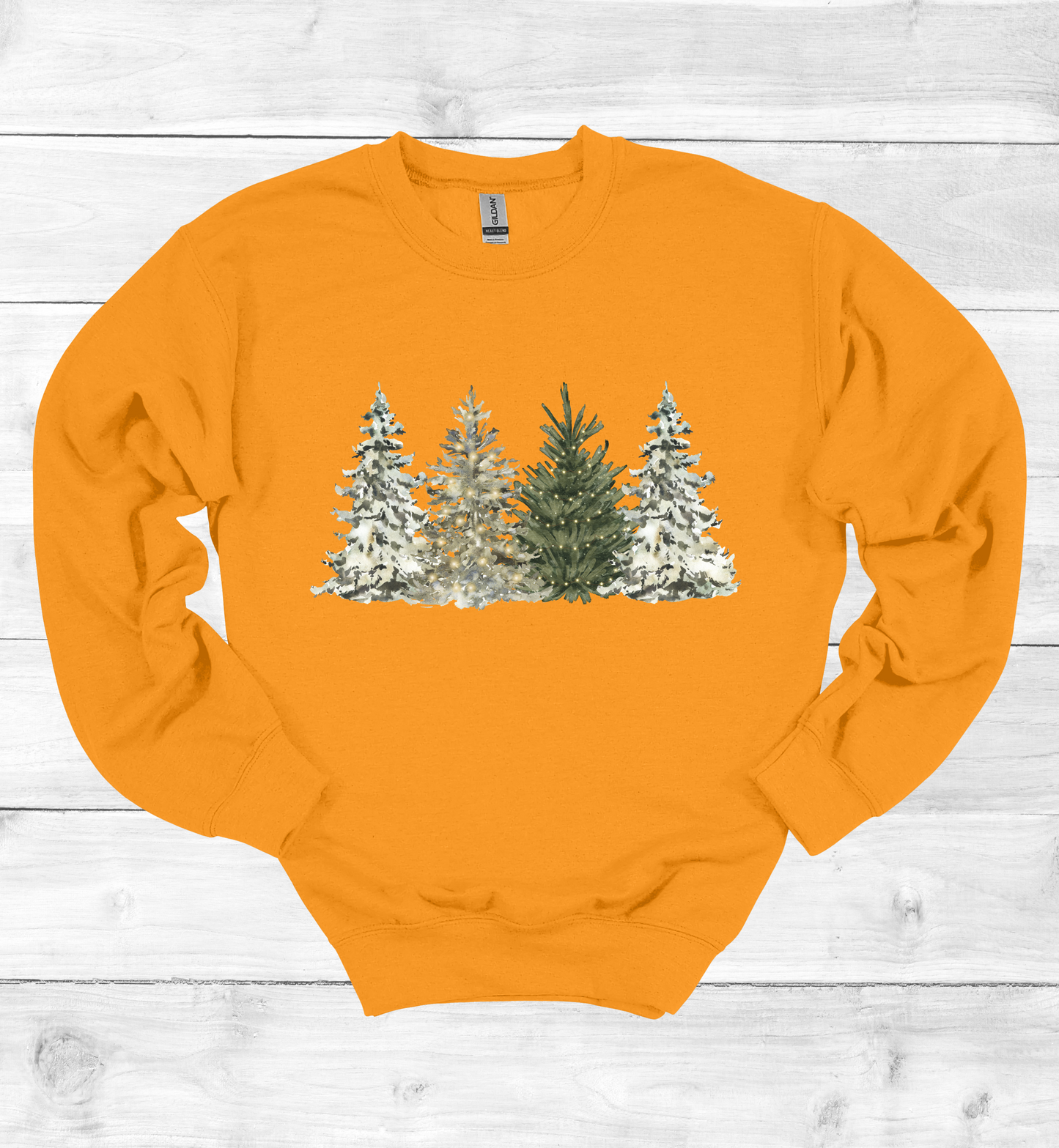 Water Color Christmas Trees Sweatshirt