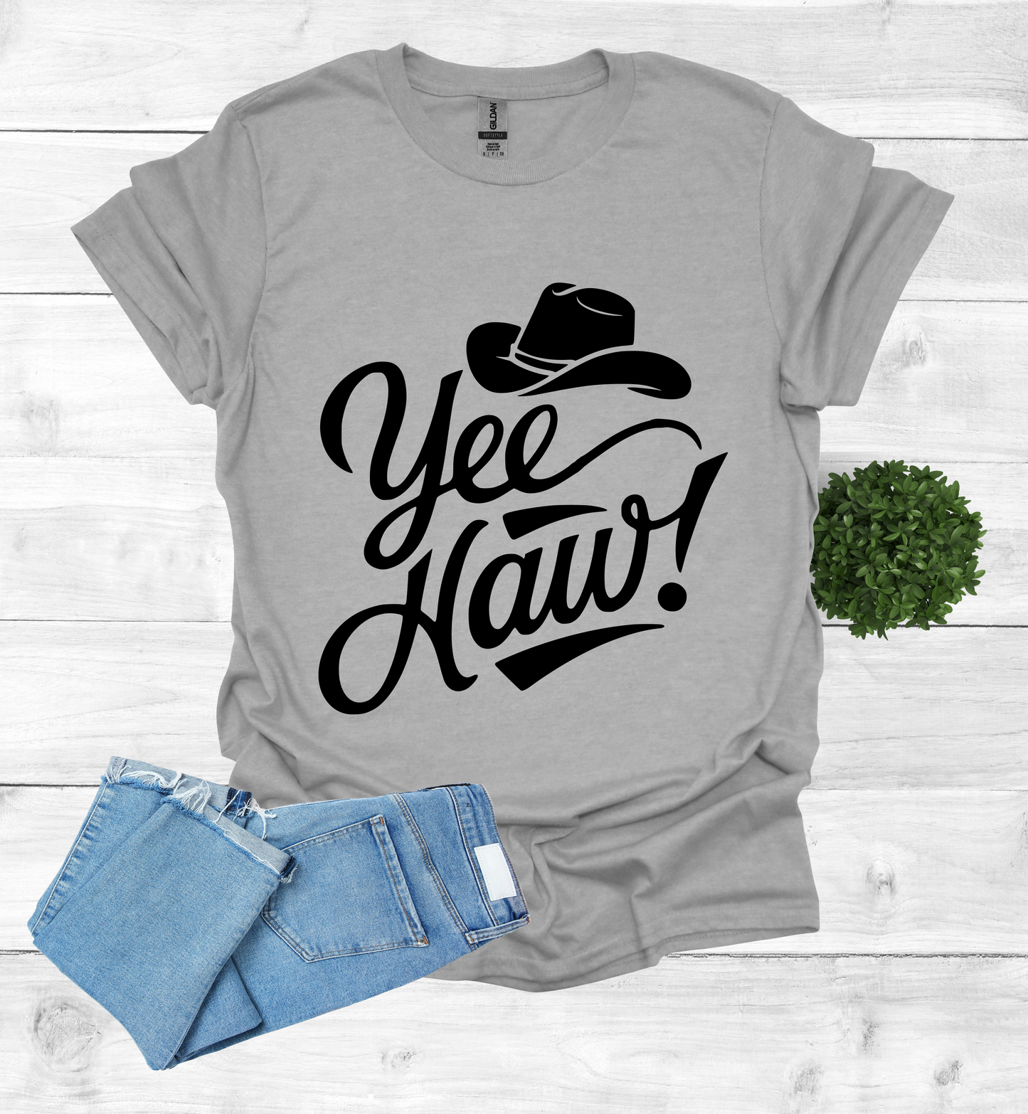 YEE HAW With A Cowboy Hat Shirt