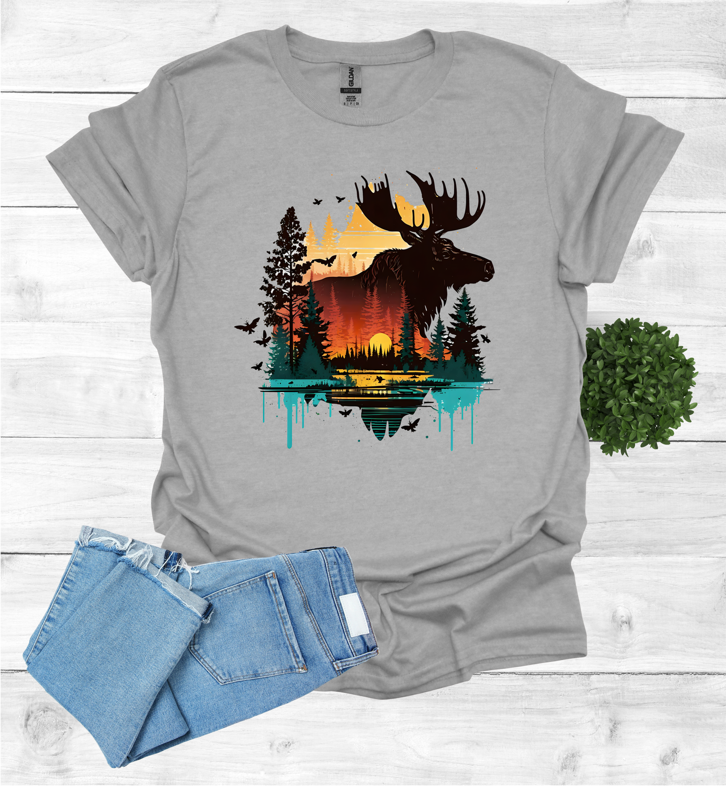 Colorful Moose T-Shirt