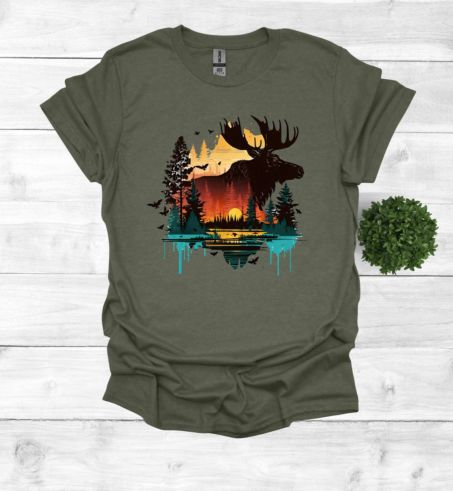 Colorful Moose T-Shirt