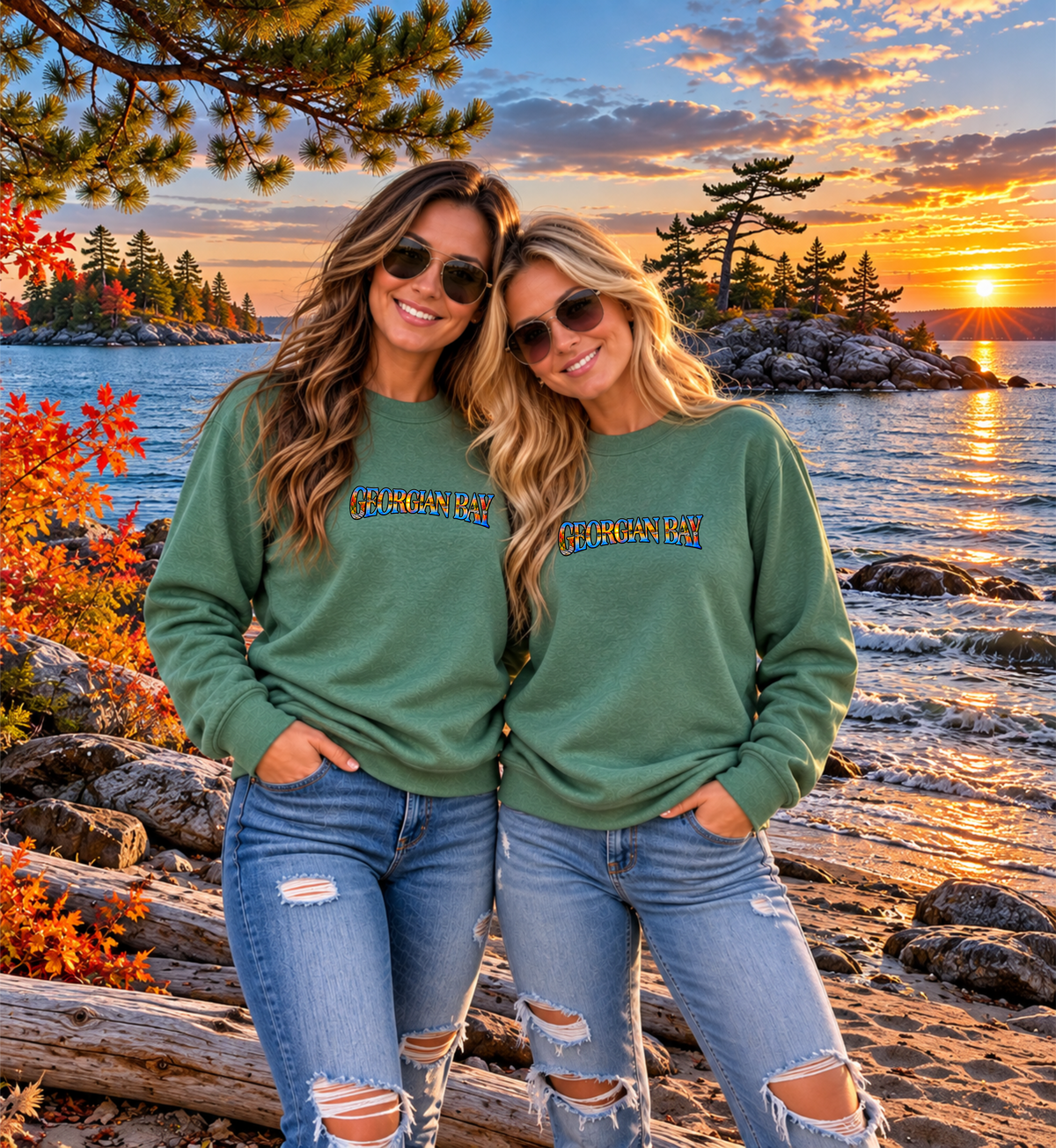 Colorful Georgian Bay Fall Look, Sweatshirt