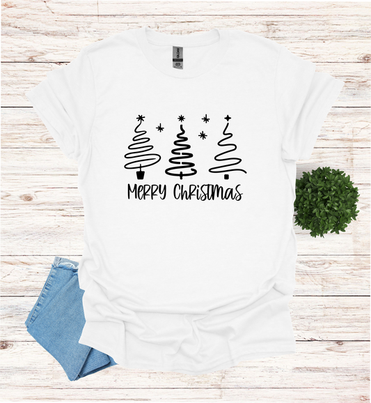 Merry Christmas Shirt with 3 trees