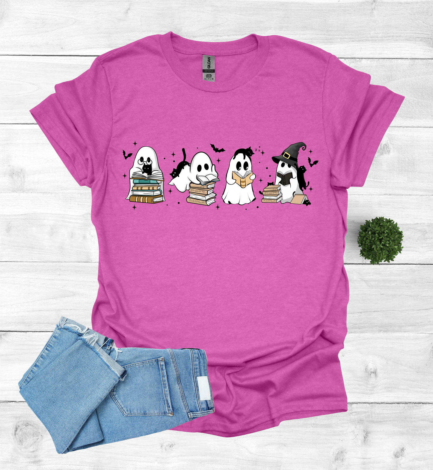 Ghost Reading Books Shirt