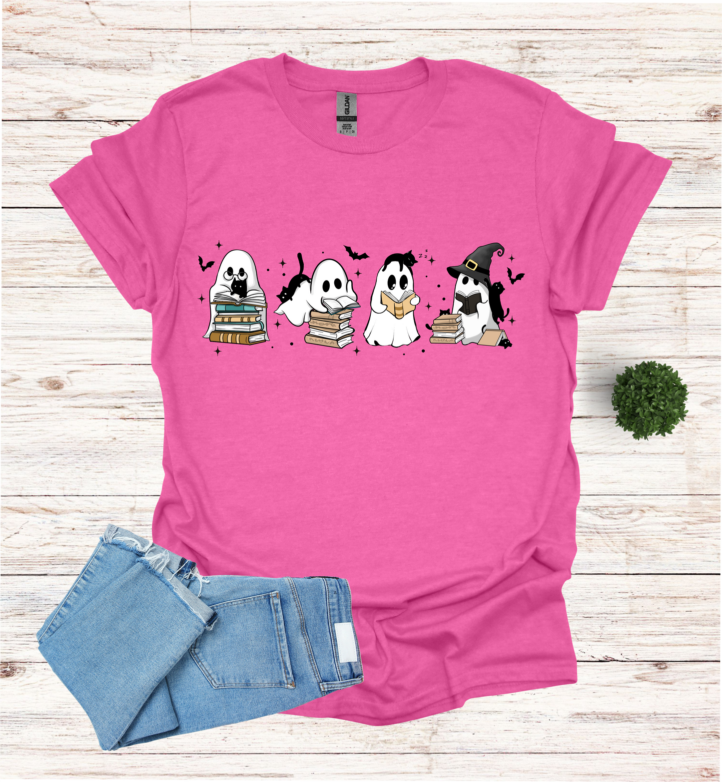Ghost Reading Books Shirt