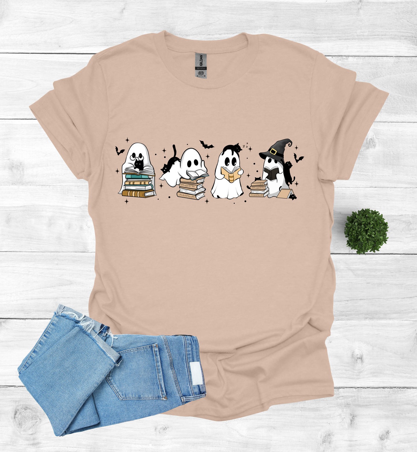 Ghost Reading Books Shirt