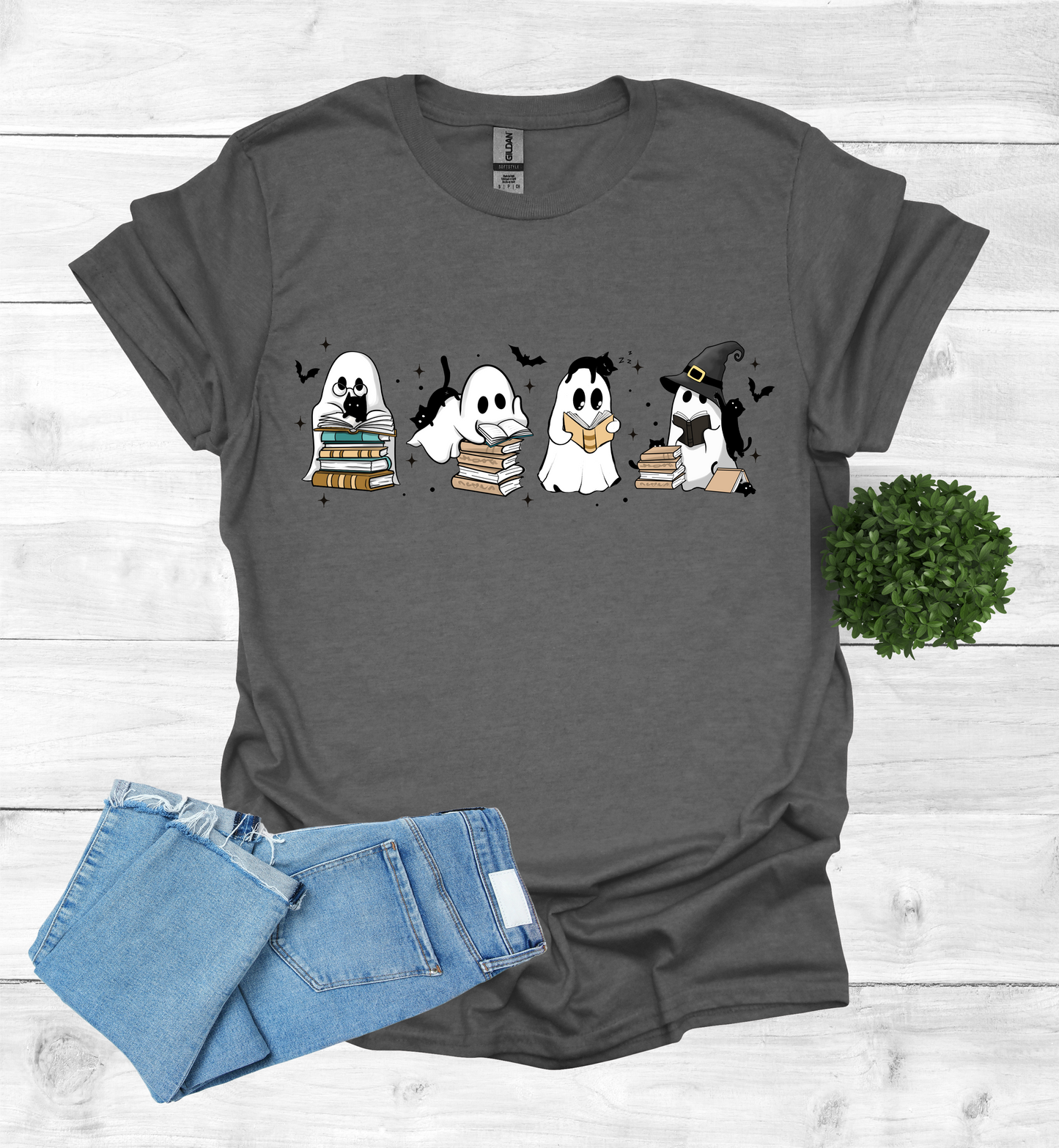Ghost Reading Books Shirt