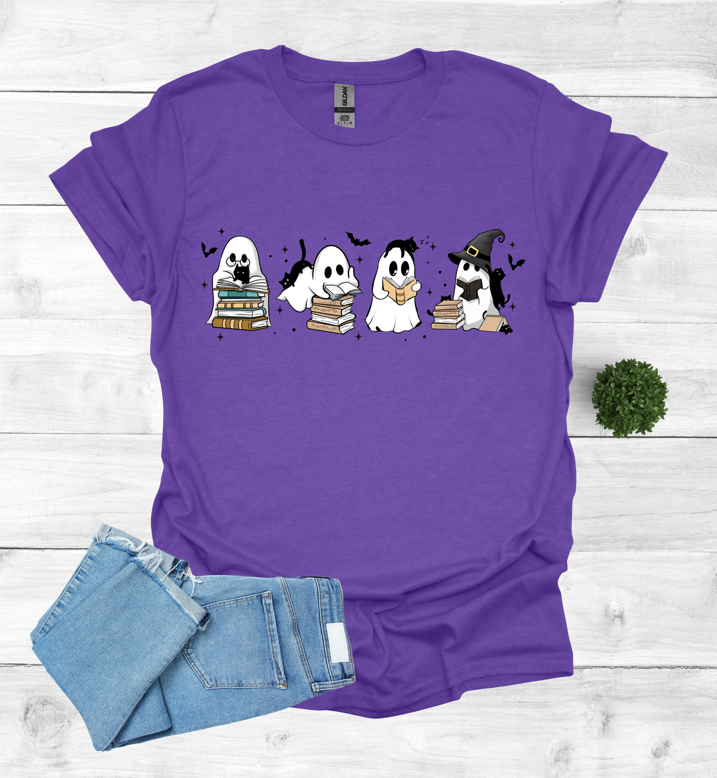 Ghost Reading Books Shirt