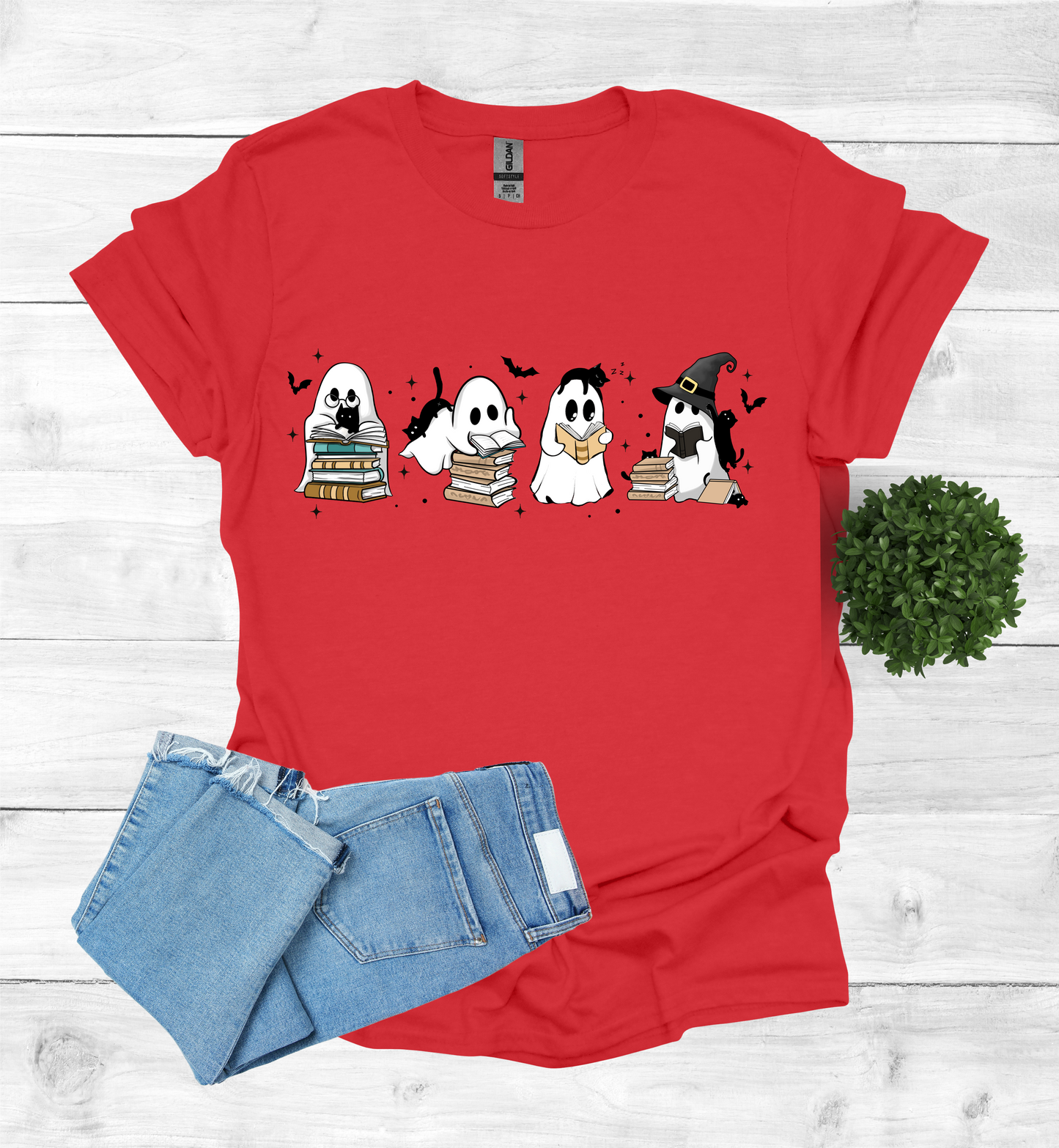 Ghost Reading Books Shirt
