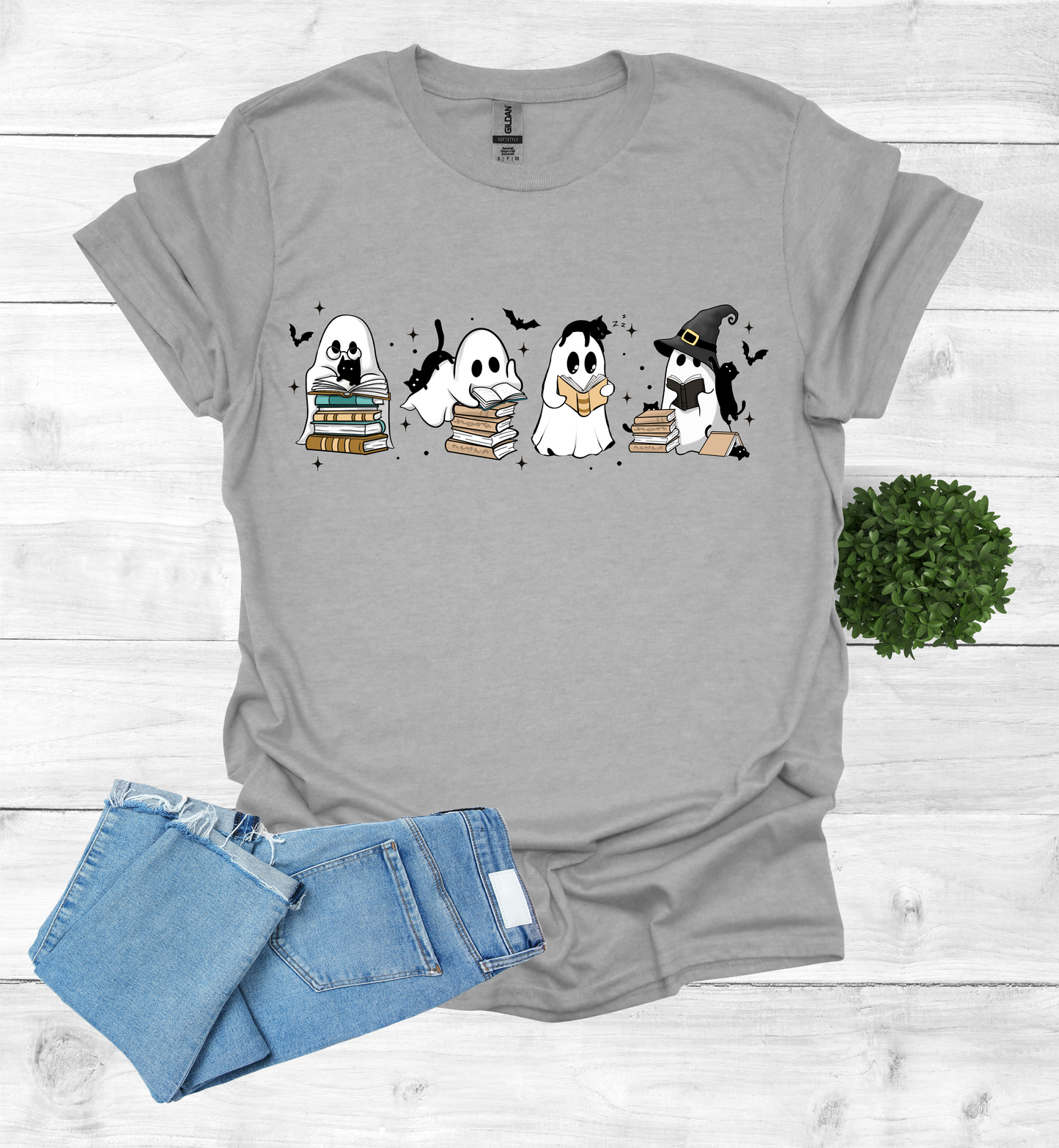 Ghost Reading Books Shirt