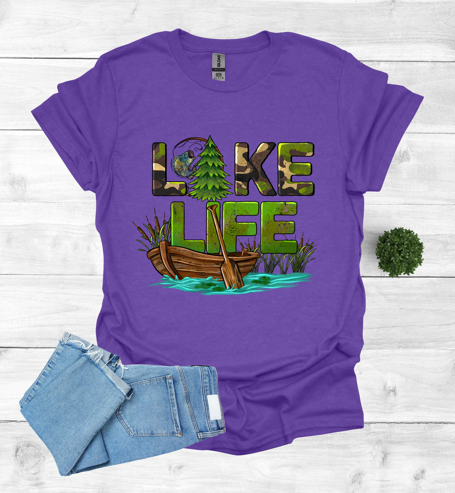 Lake Life with boat and paddle Shirt