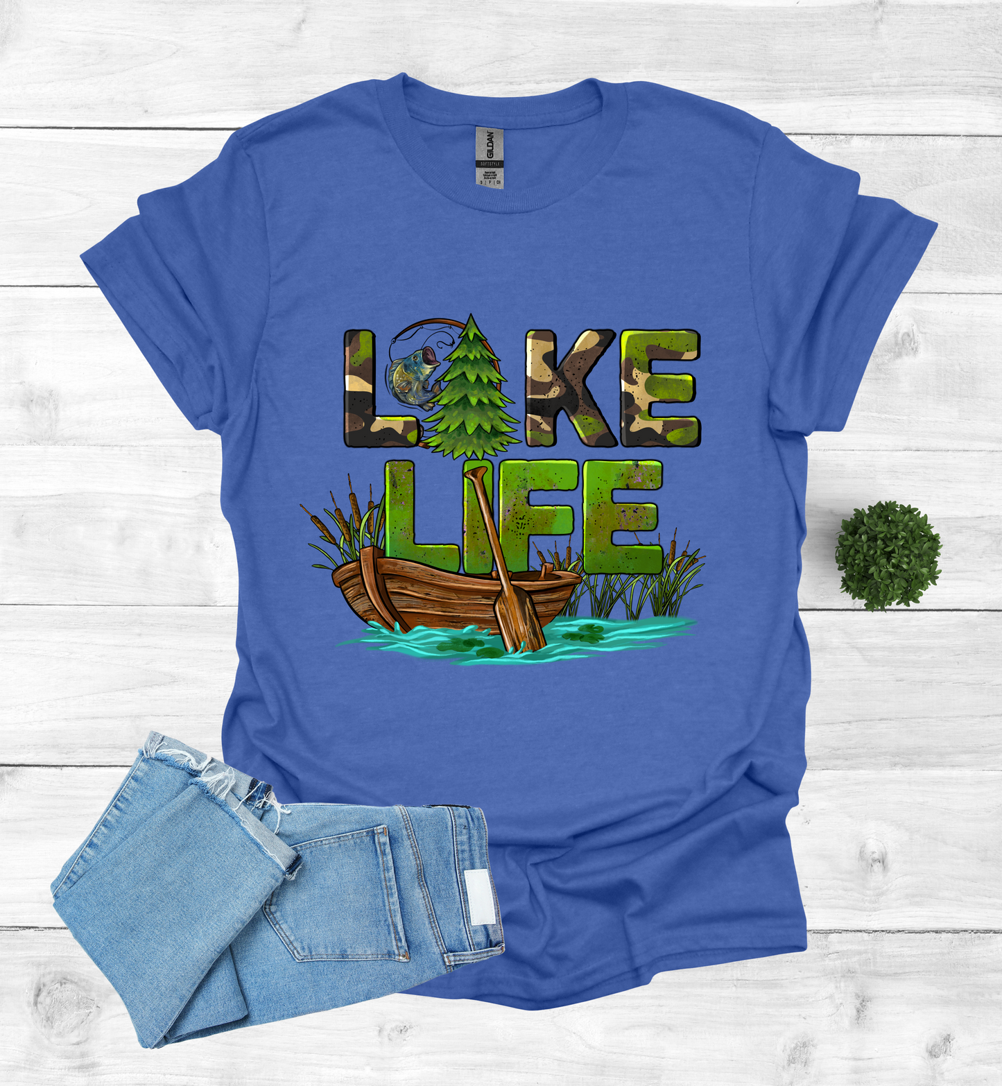 Lake Life with boat and paddle Shirt