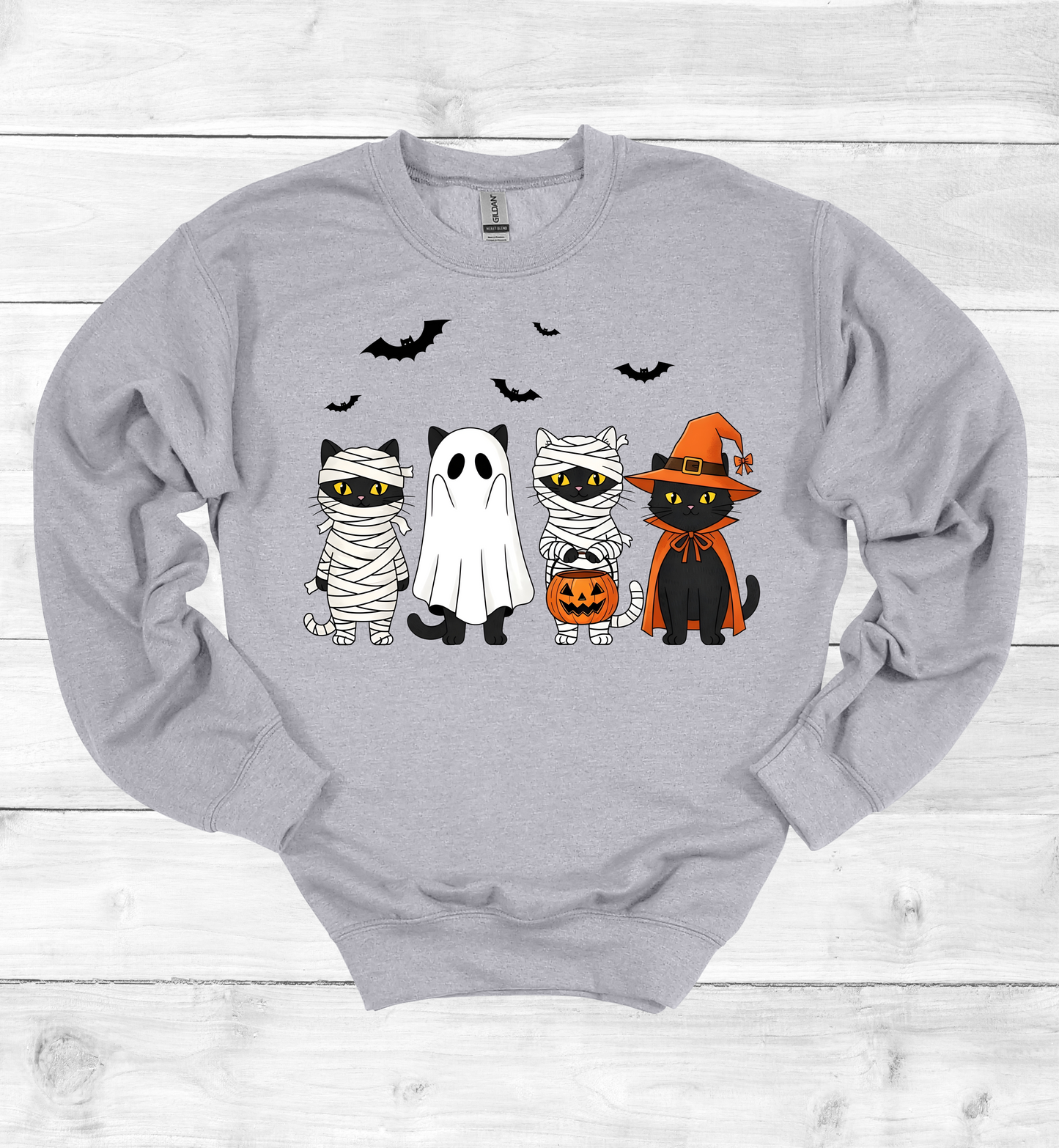 Halloween Cats with costumes Sweatshirt