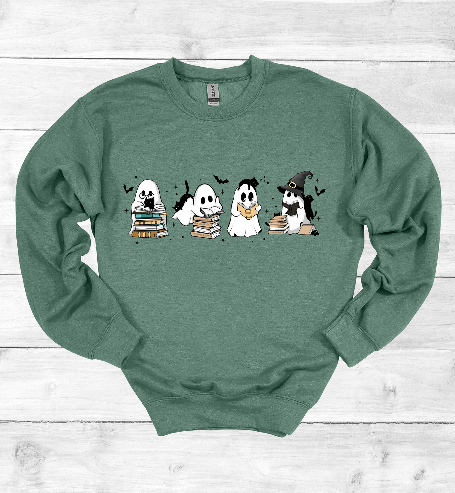 Halloween Ghost Reading Books Sweatshirt