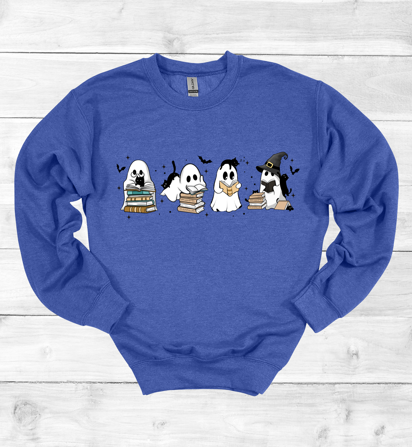 Halloween Ghost Reading Books Sweatshirt