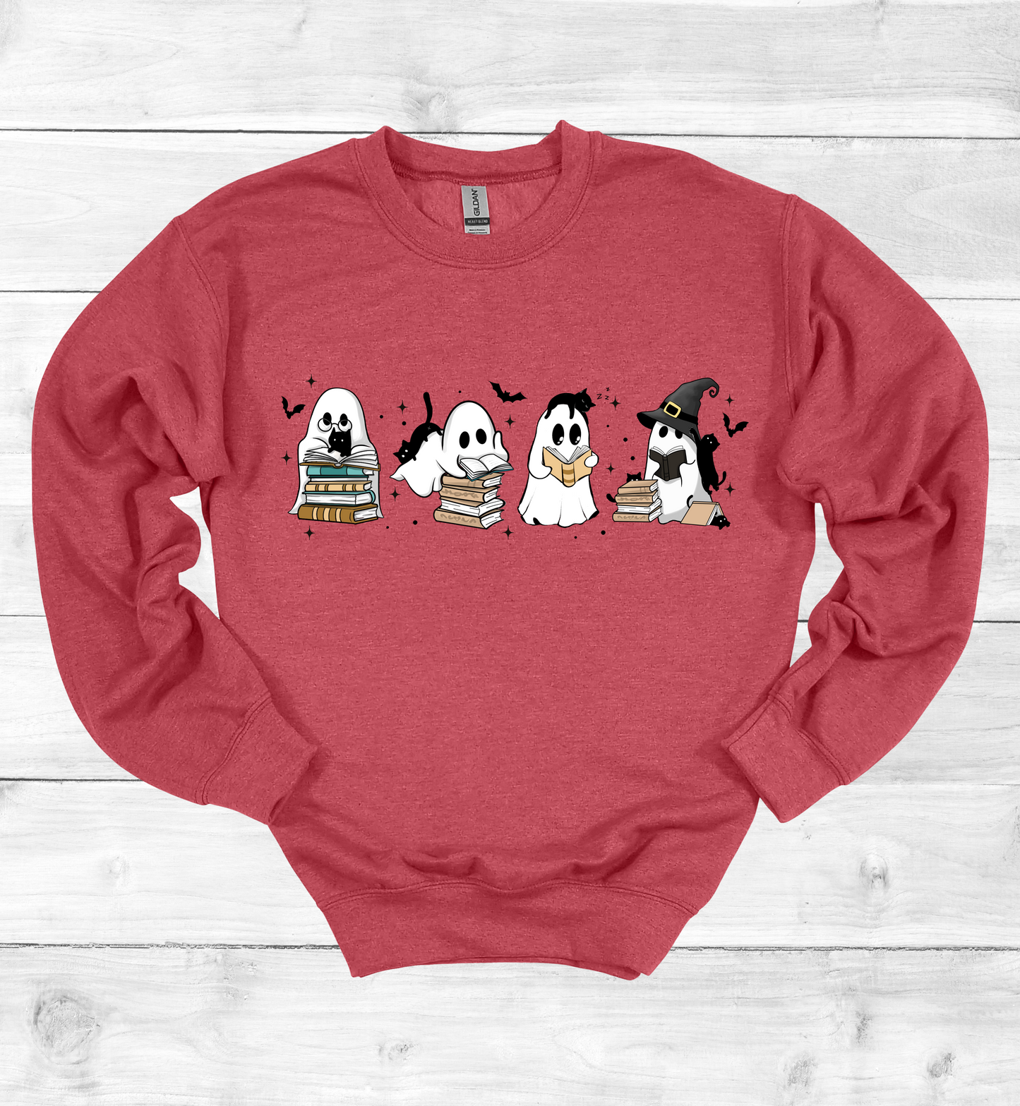 Halloween Ghost Reading Books Sweatshirt