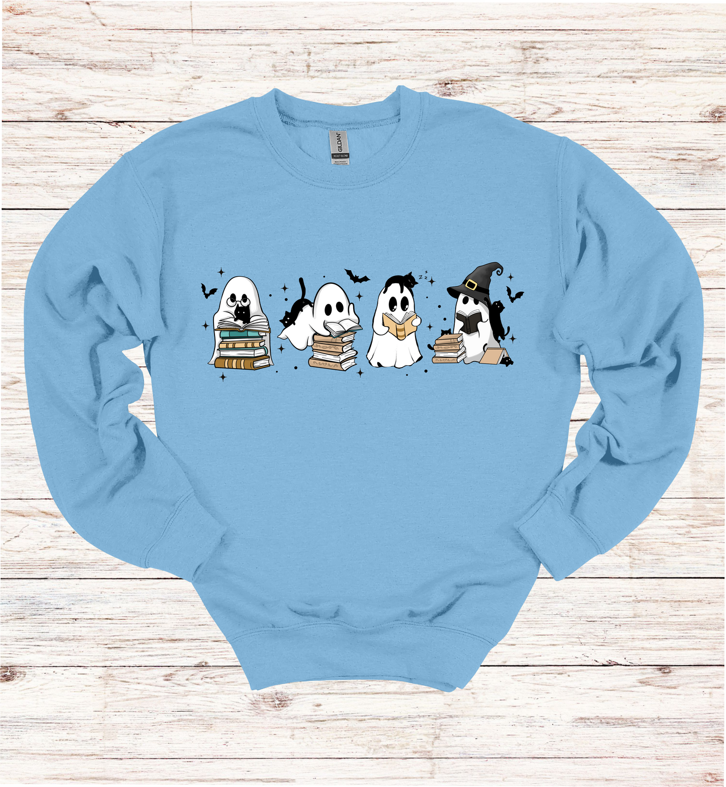 Halloween Ghost Reading Books Sweatshirt