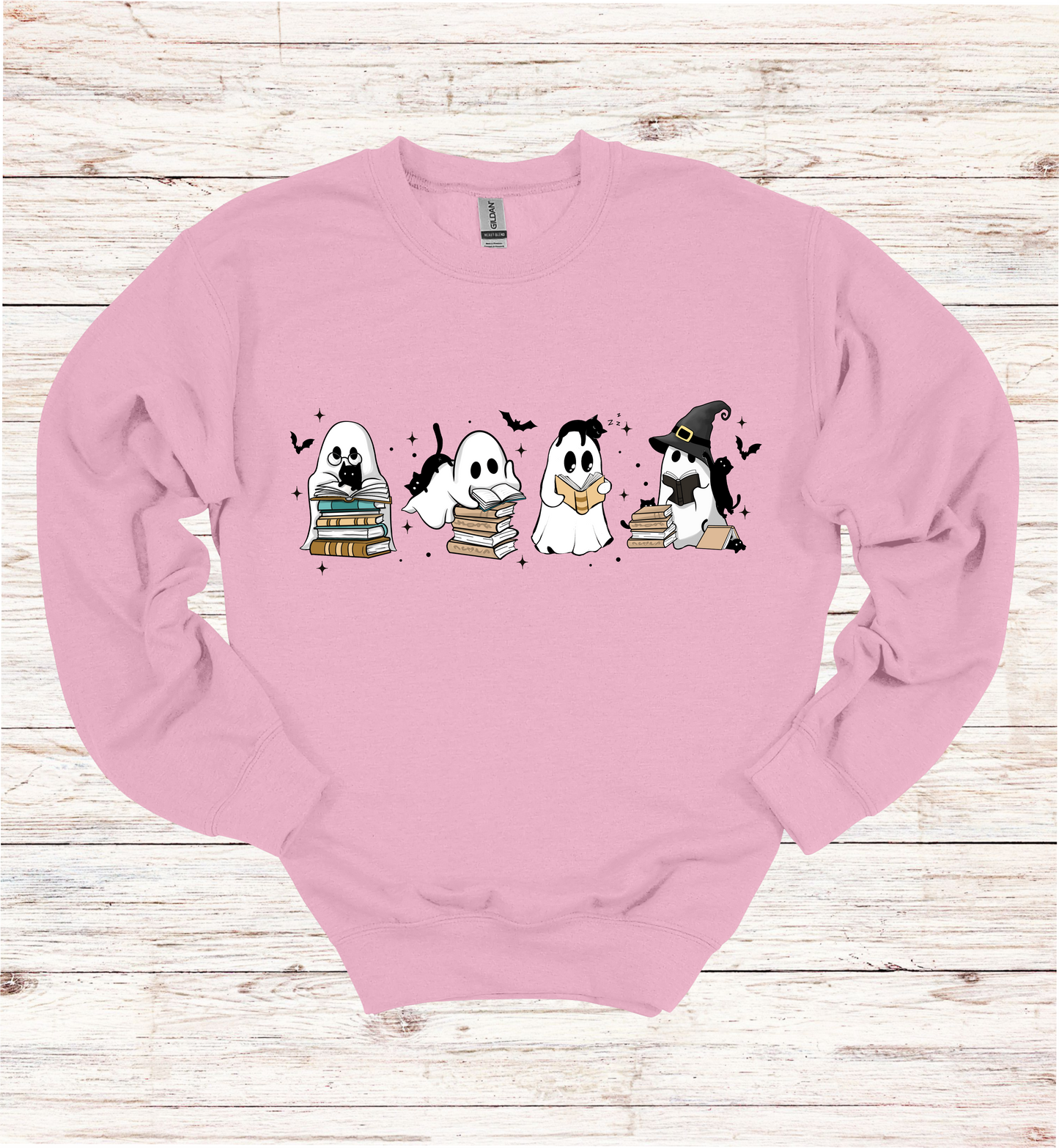 Halloween Ghost Reading Books Sweatshirt