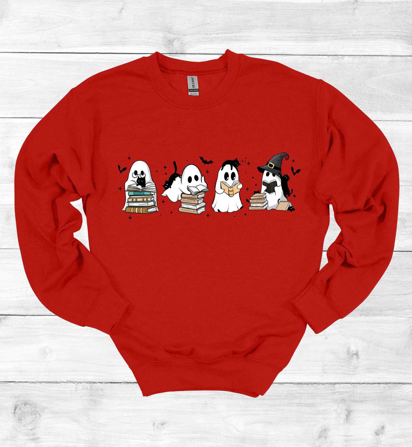 Halloween Ghost Reading Books Sweatshirt