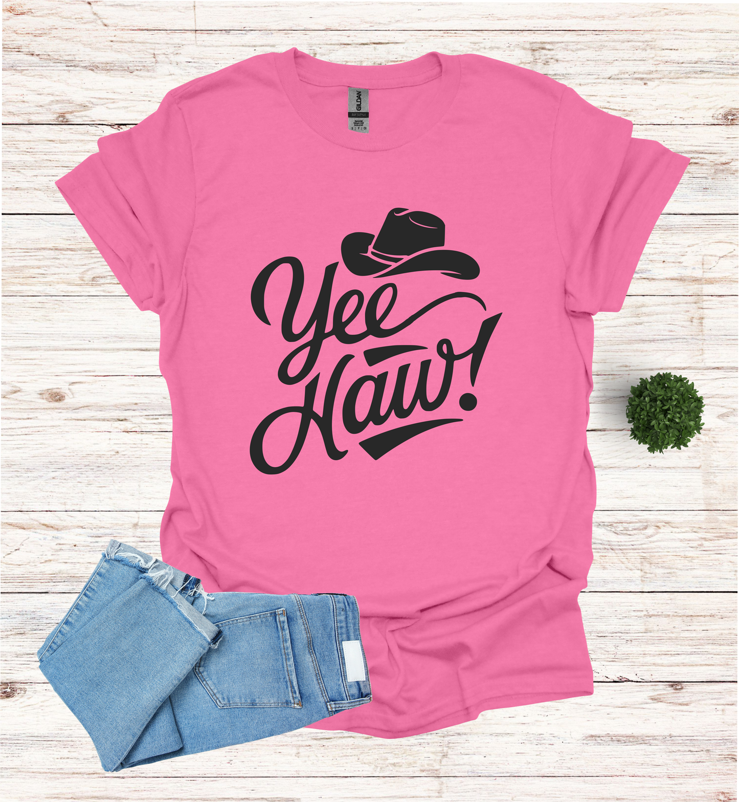 YEE HAW With A Cowboy Hat Shirt