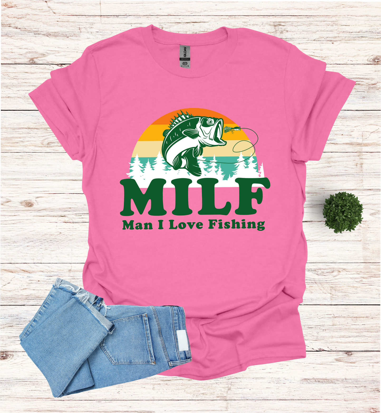 Vintage design MILF man I love fishing