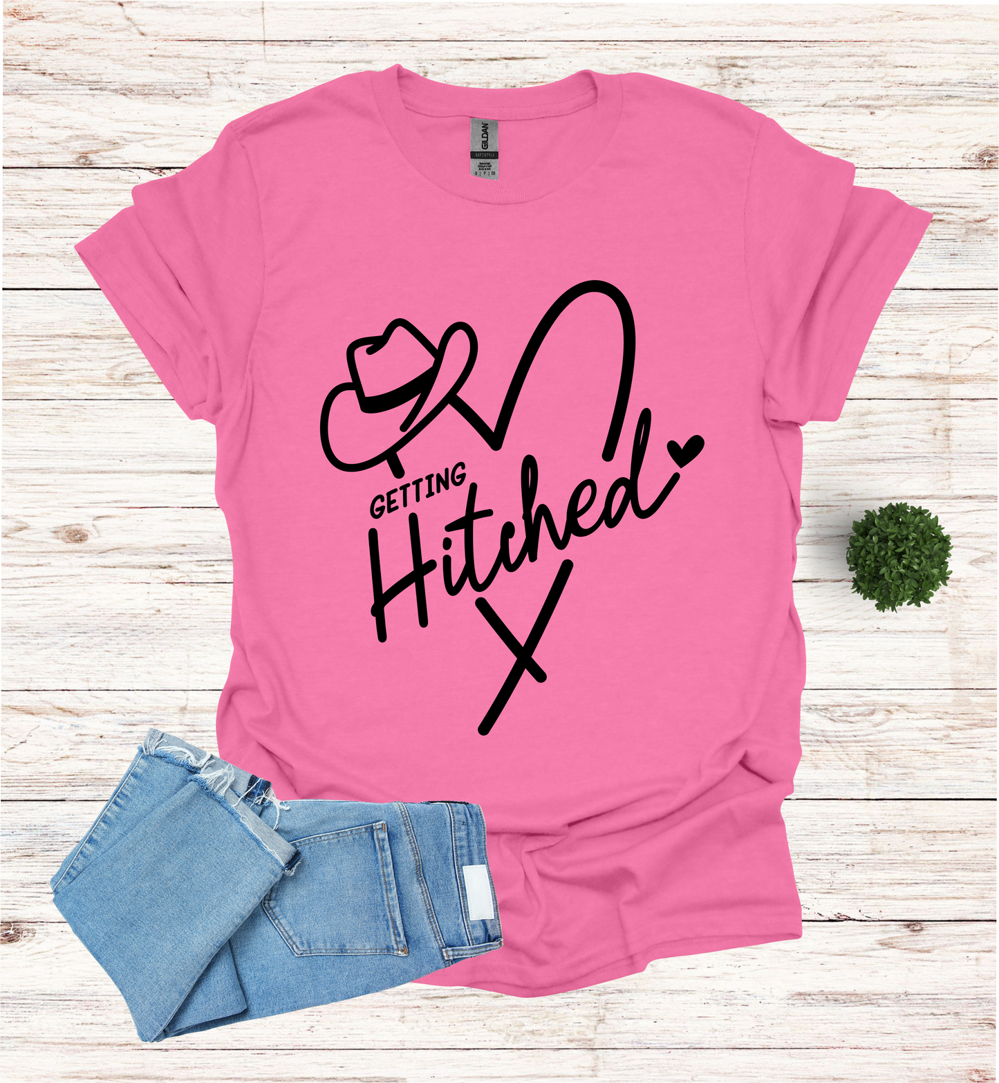 Getting Hitched and Heart shape and cowboy hat