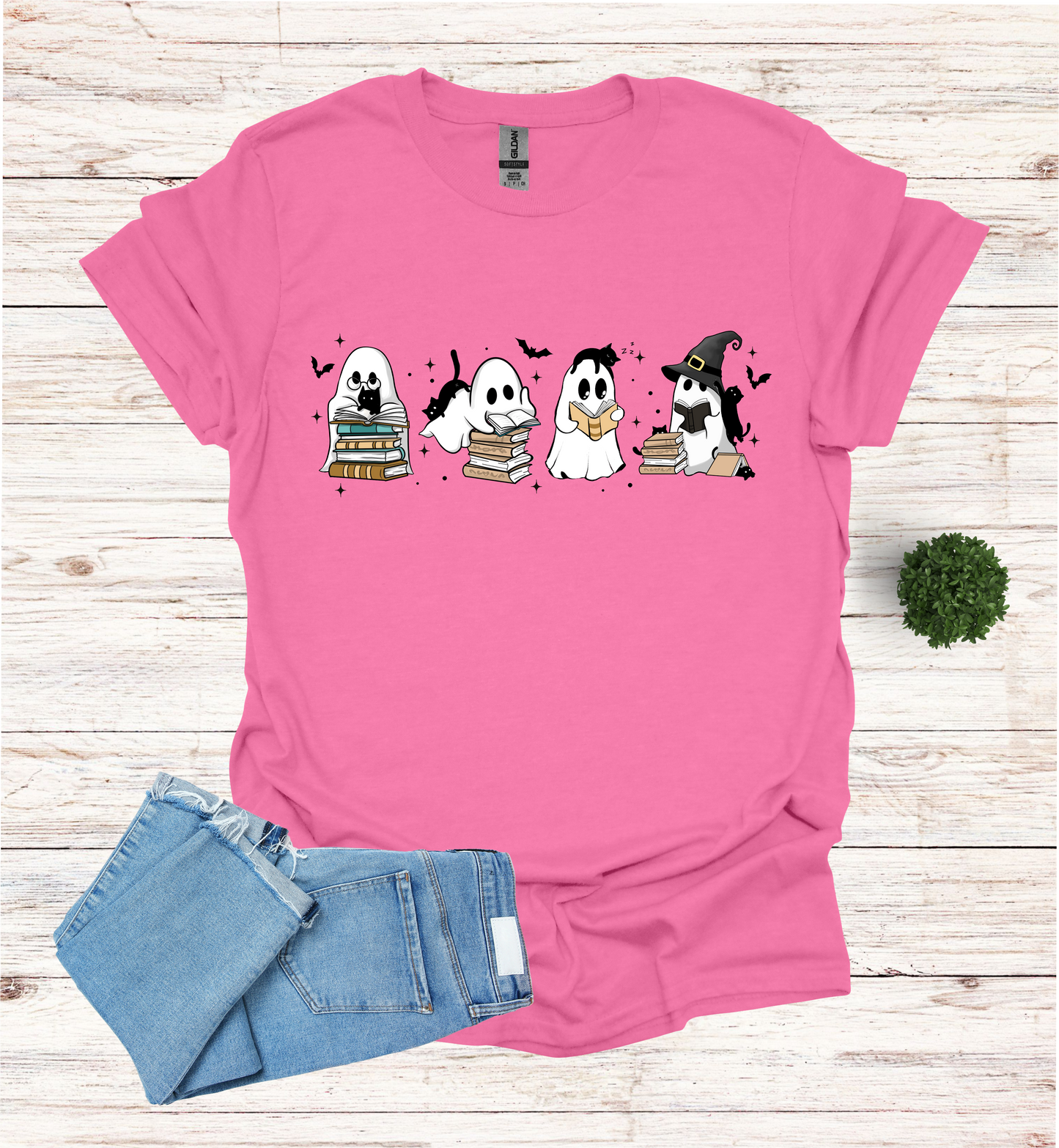 Ghost Reading Books Shirt