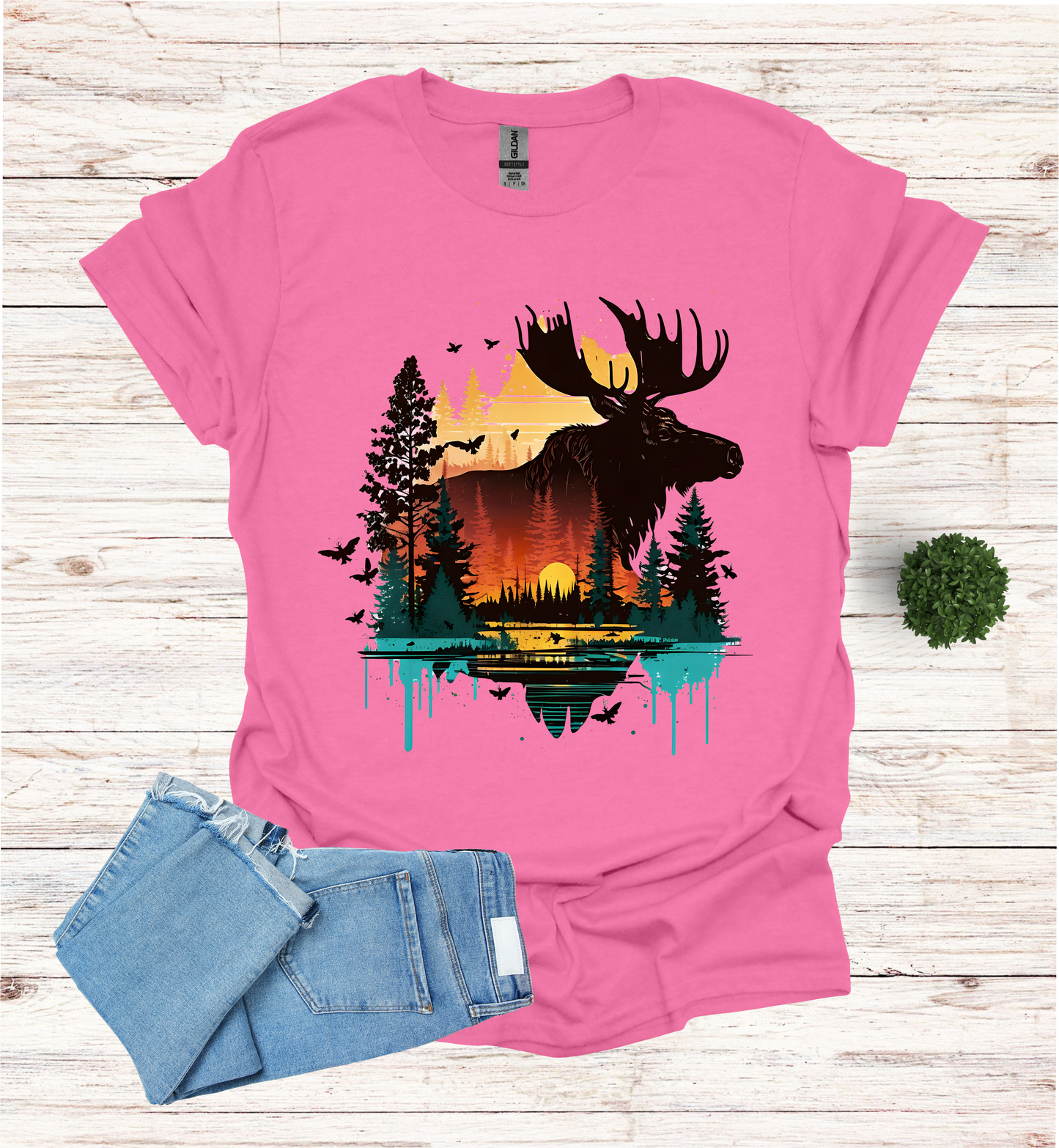 Colorful Moose T-Shirt