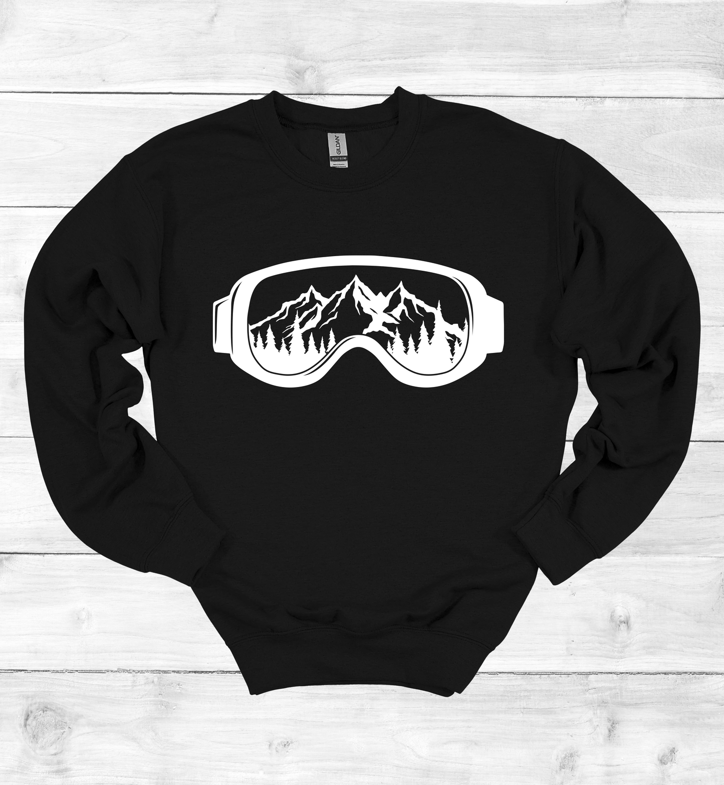 Snow Goggles Mountain Scene Sweatshirt