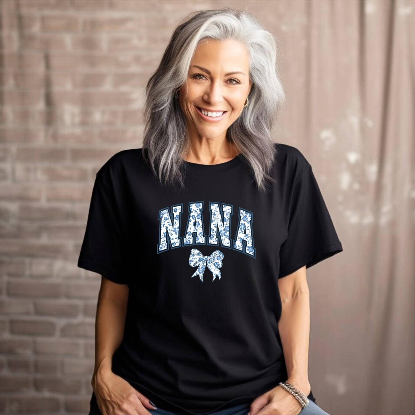 Nana Chinoiserie Blue Coquette T-Shirt