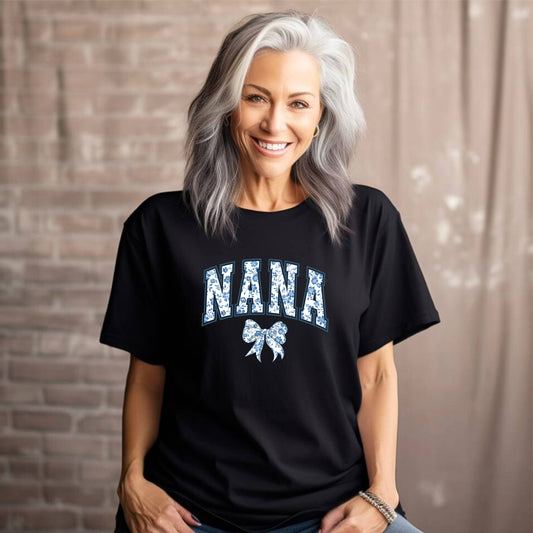 Nana Chinoiserie Blue Coquette T-Shirt