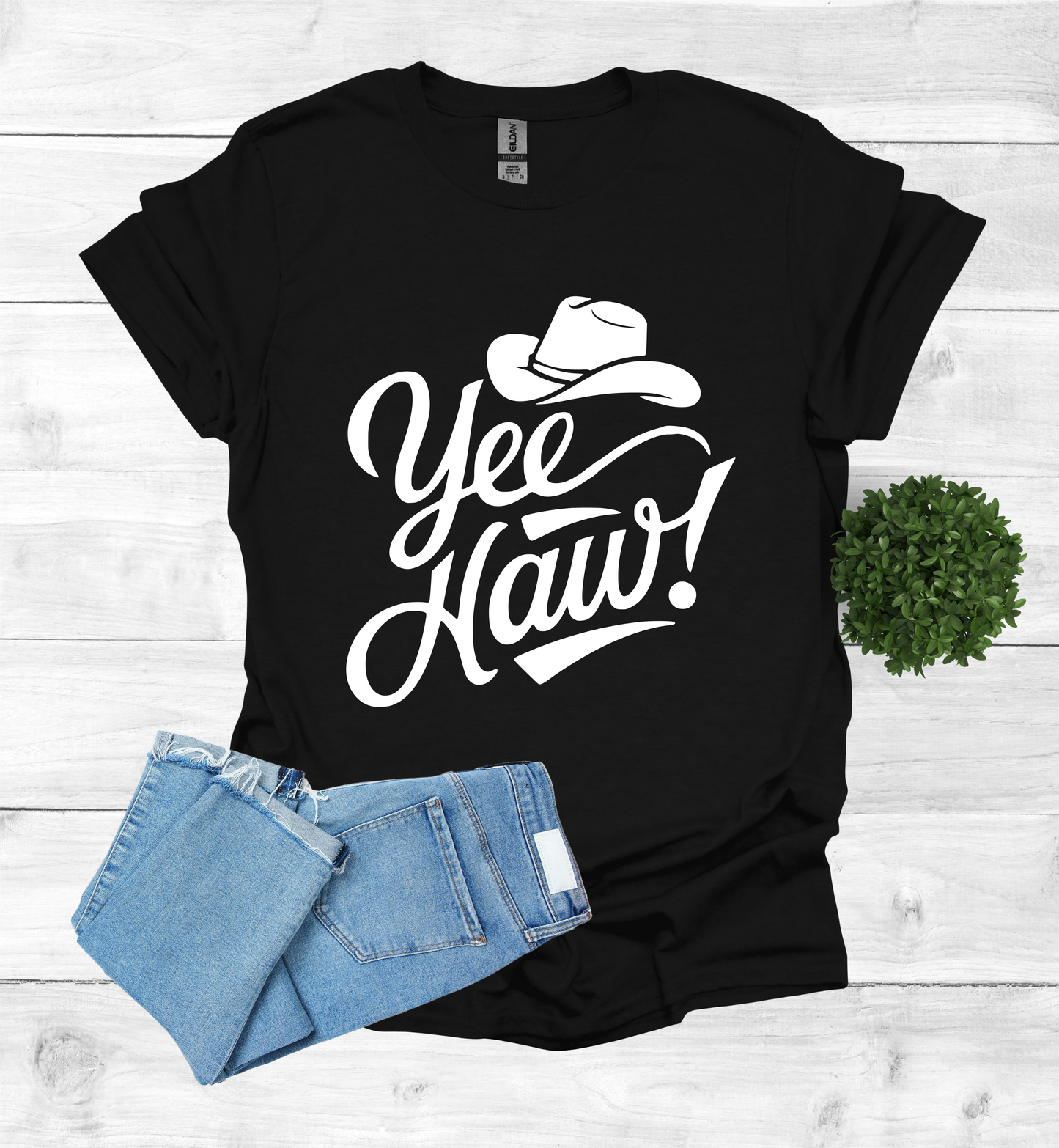 YEE HAW With A Cowboy Hat Shirt