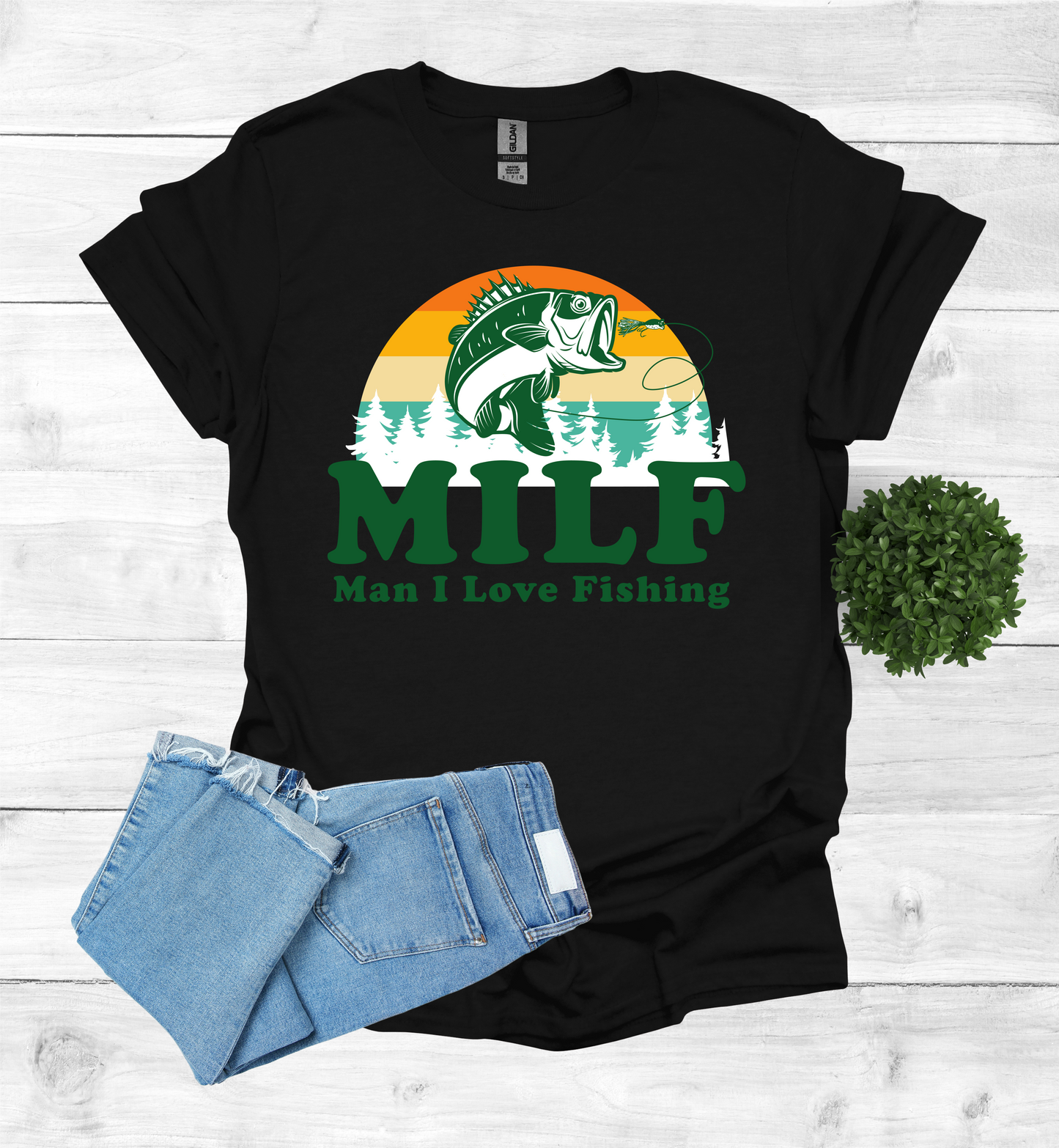 Vintage design MILF man I love fishing