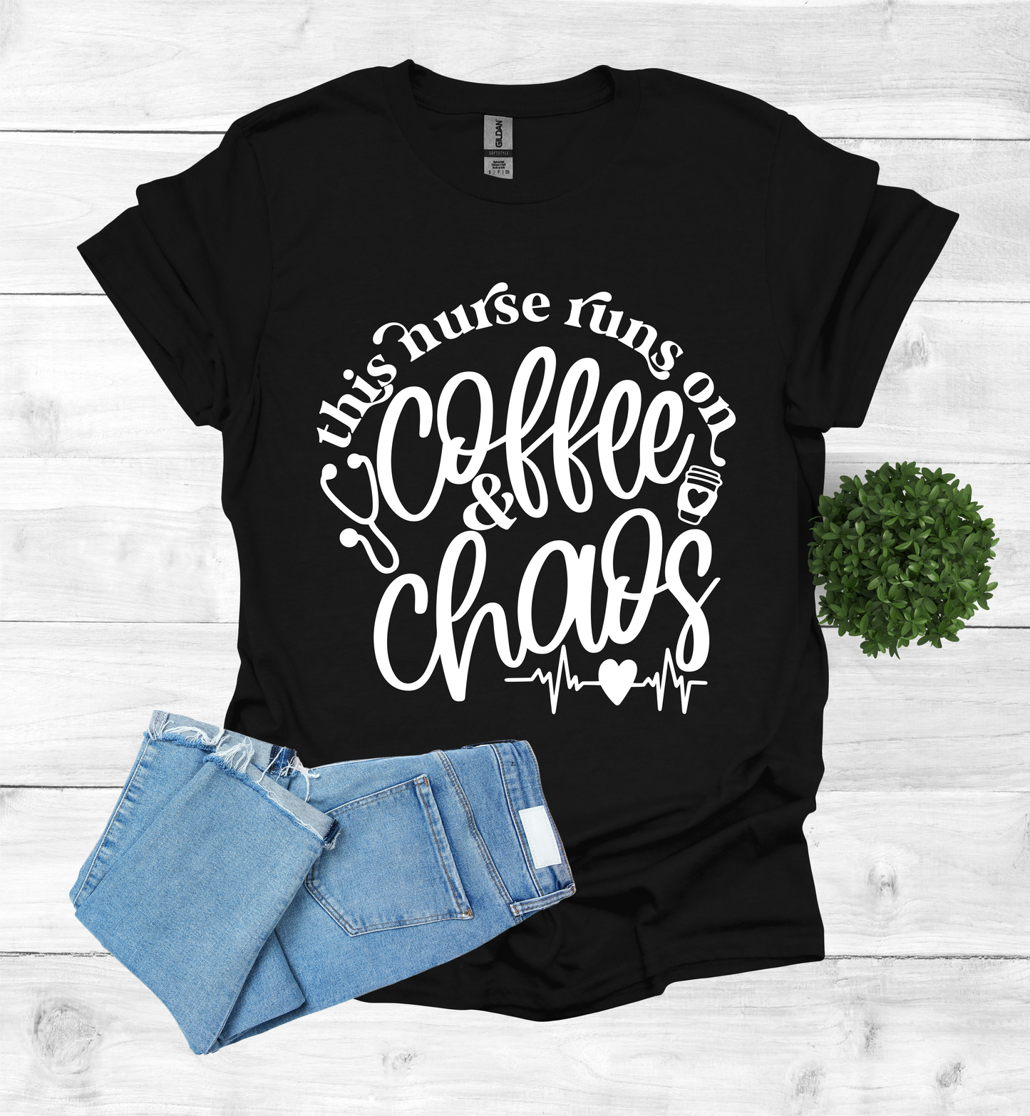 This Nurse Runs on Coffee and Chaos Shirt