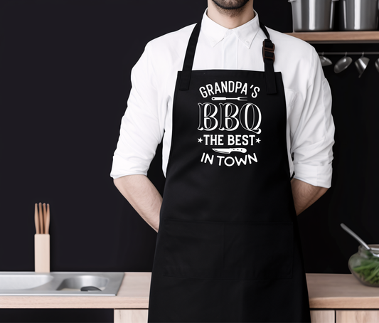 Grandpas BBQ the best in town apron