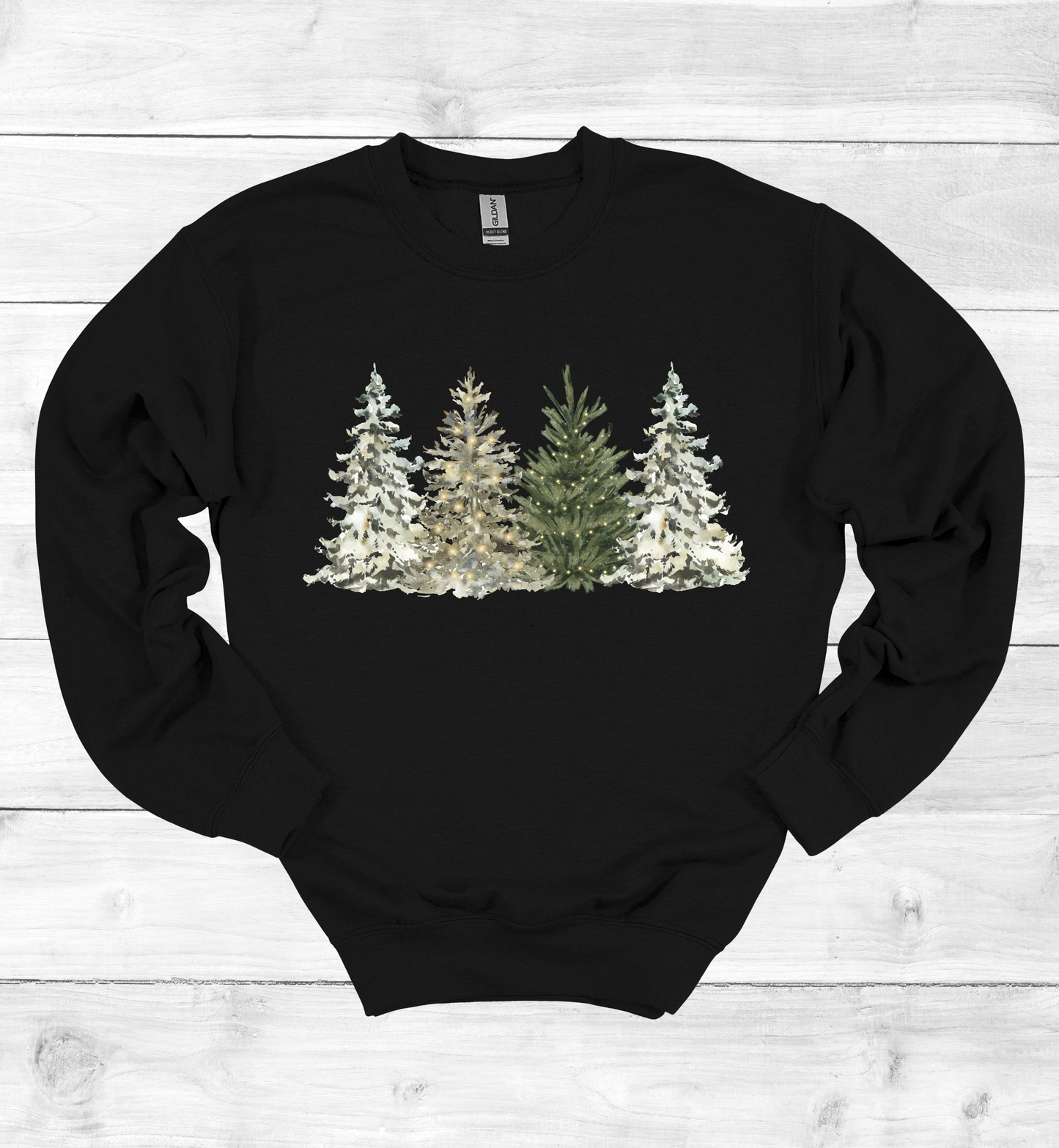 Water Color Christmas Trees Sweatshirt